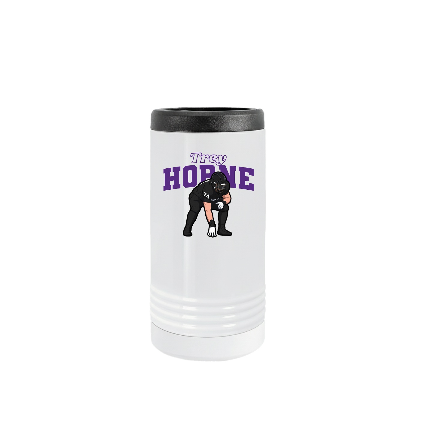 Slim Beverage Holder — Name Arch in White