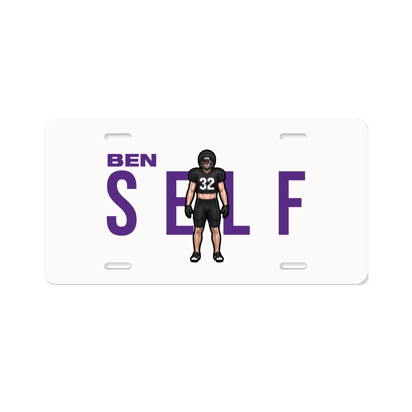 License Plate — Player Name in Classic