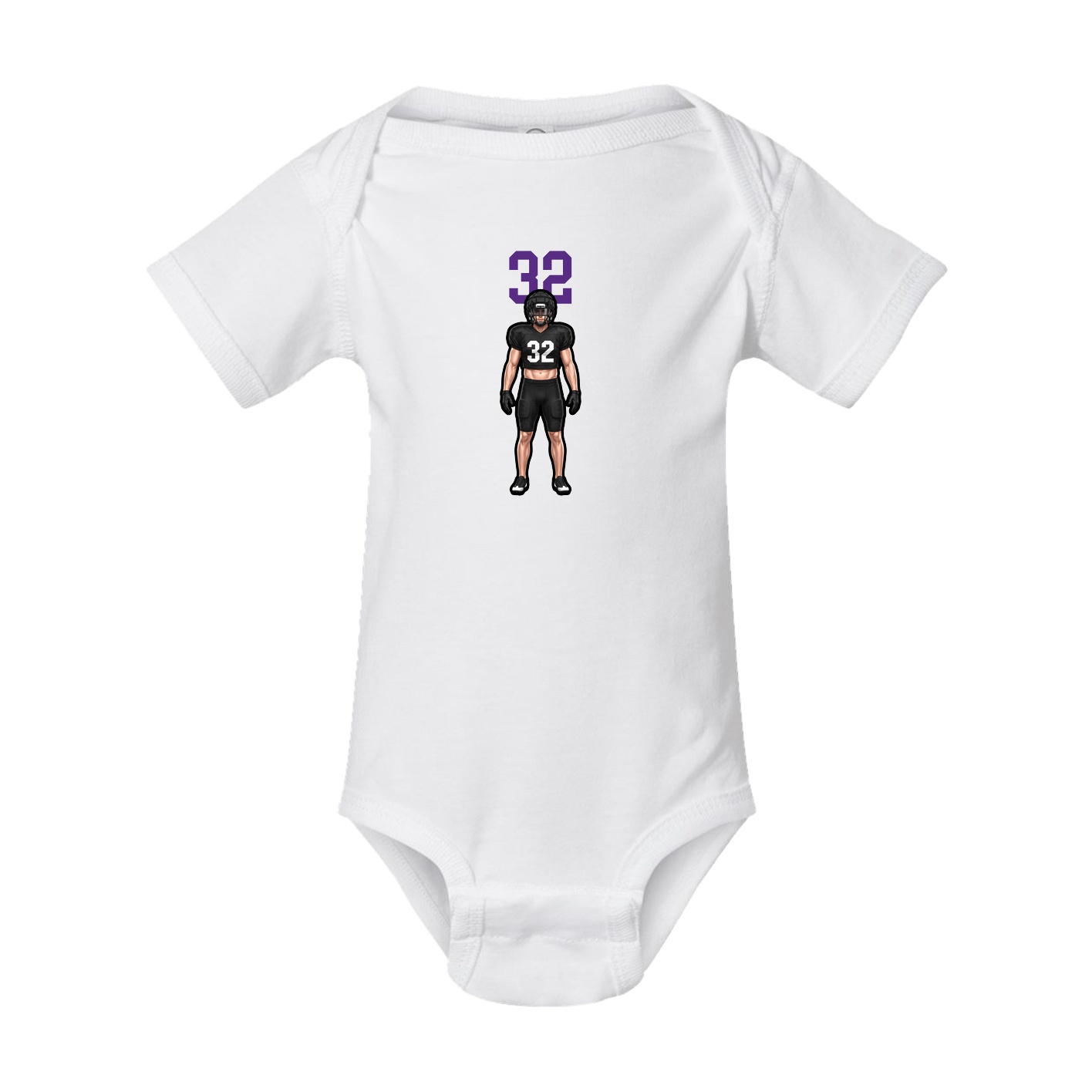 Baby Onesie — Number Top in White