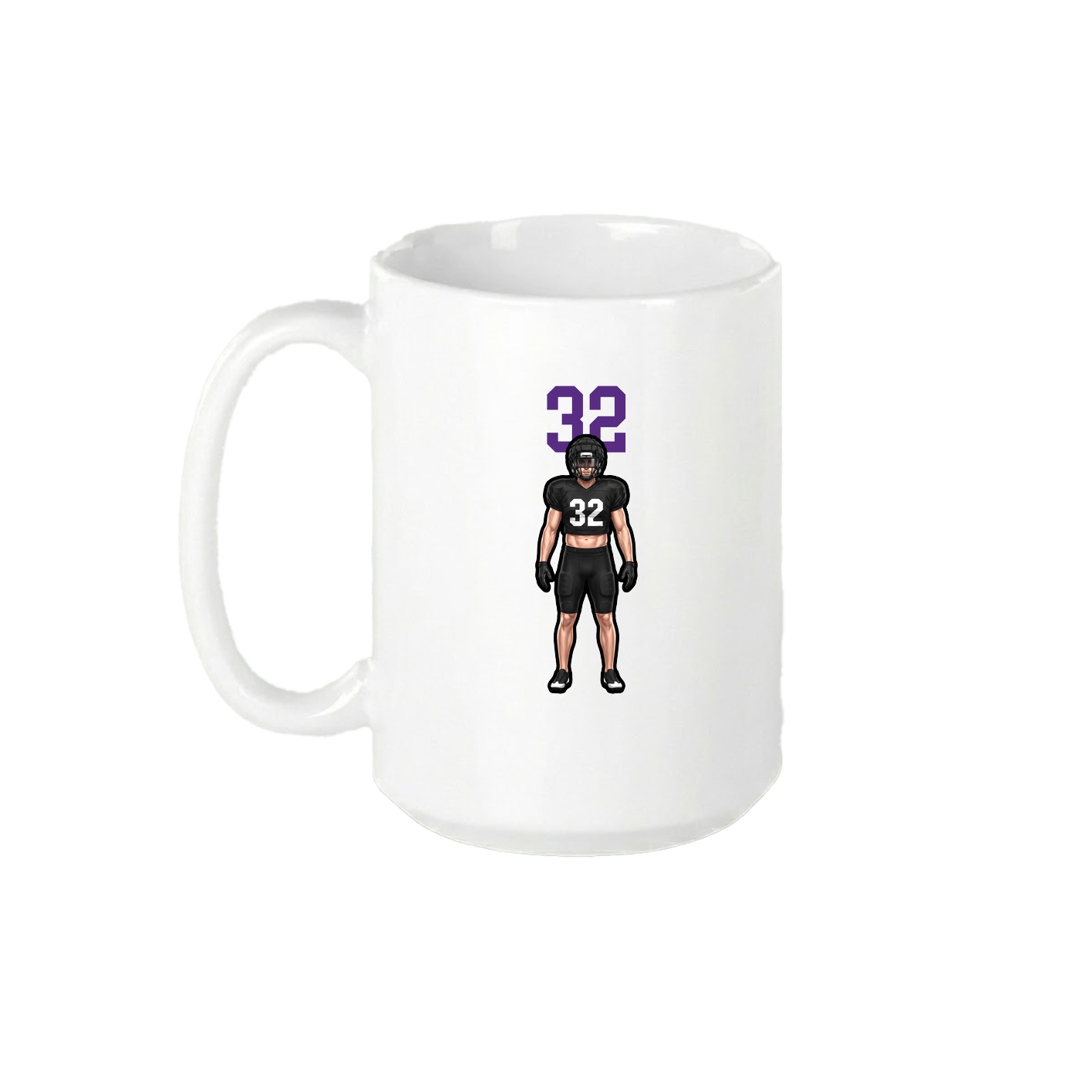 15oz Coffee Mug — Number Top in White