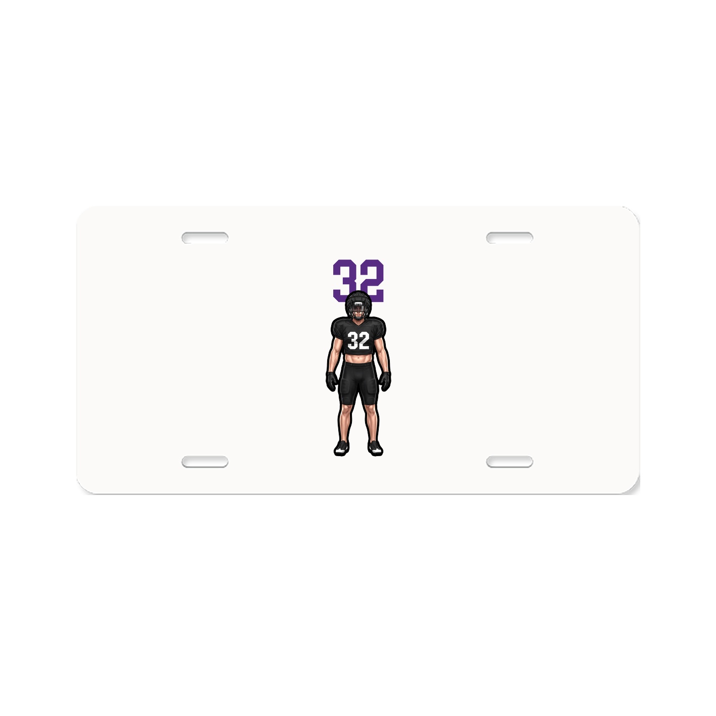 License Plate — Number Top in Classic