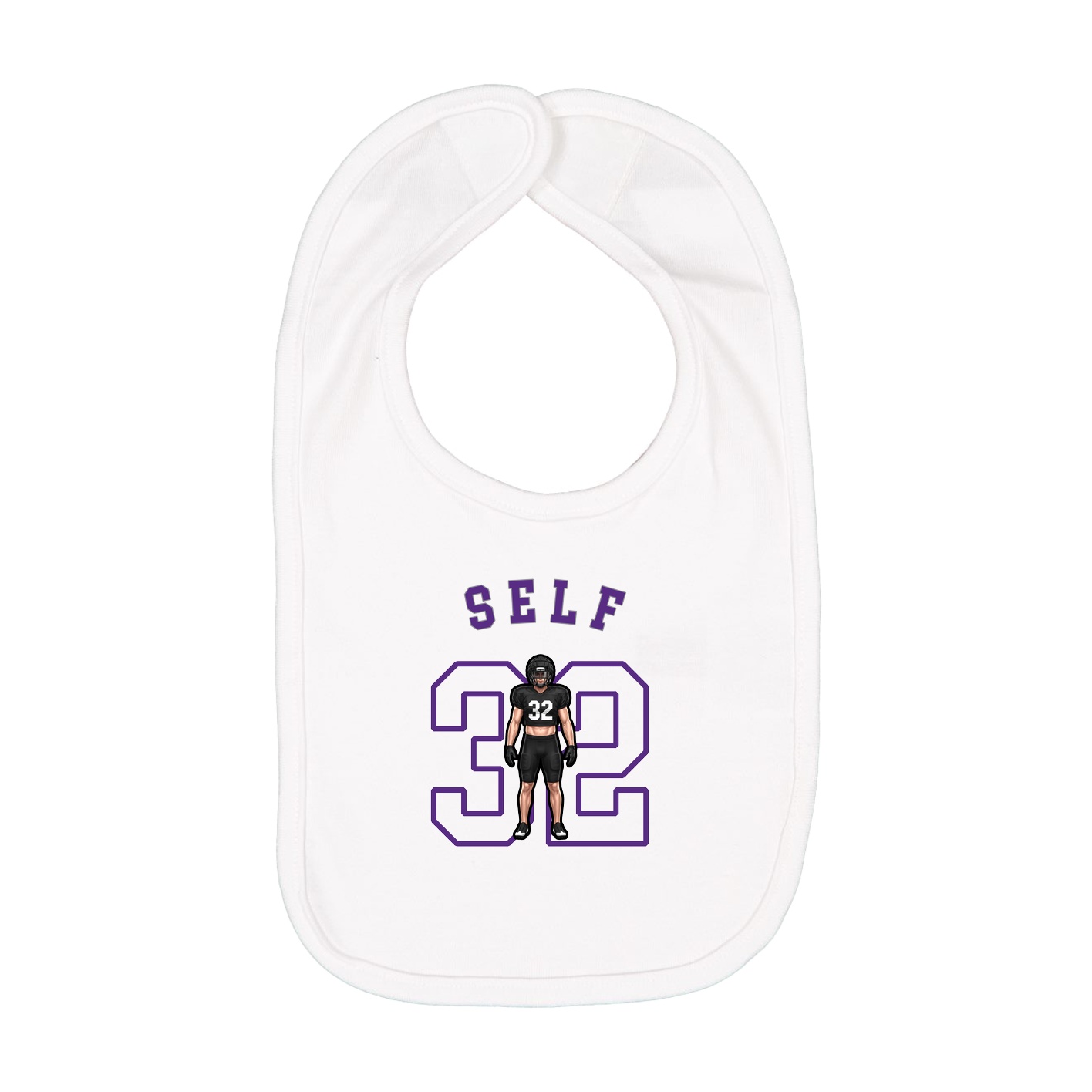 Infant Bib — Shirsey Arch in White