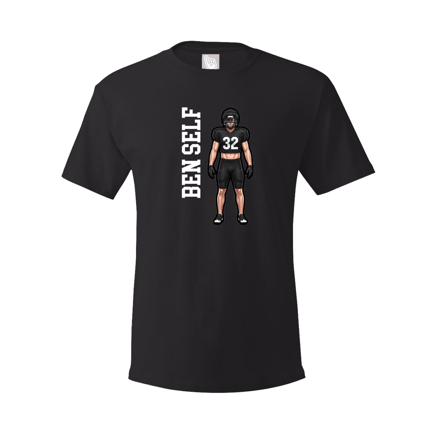 Youth Tee — Name Vertical in Black