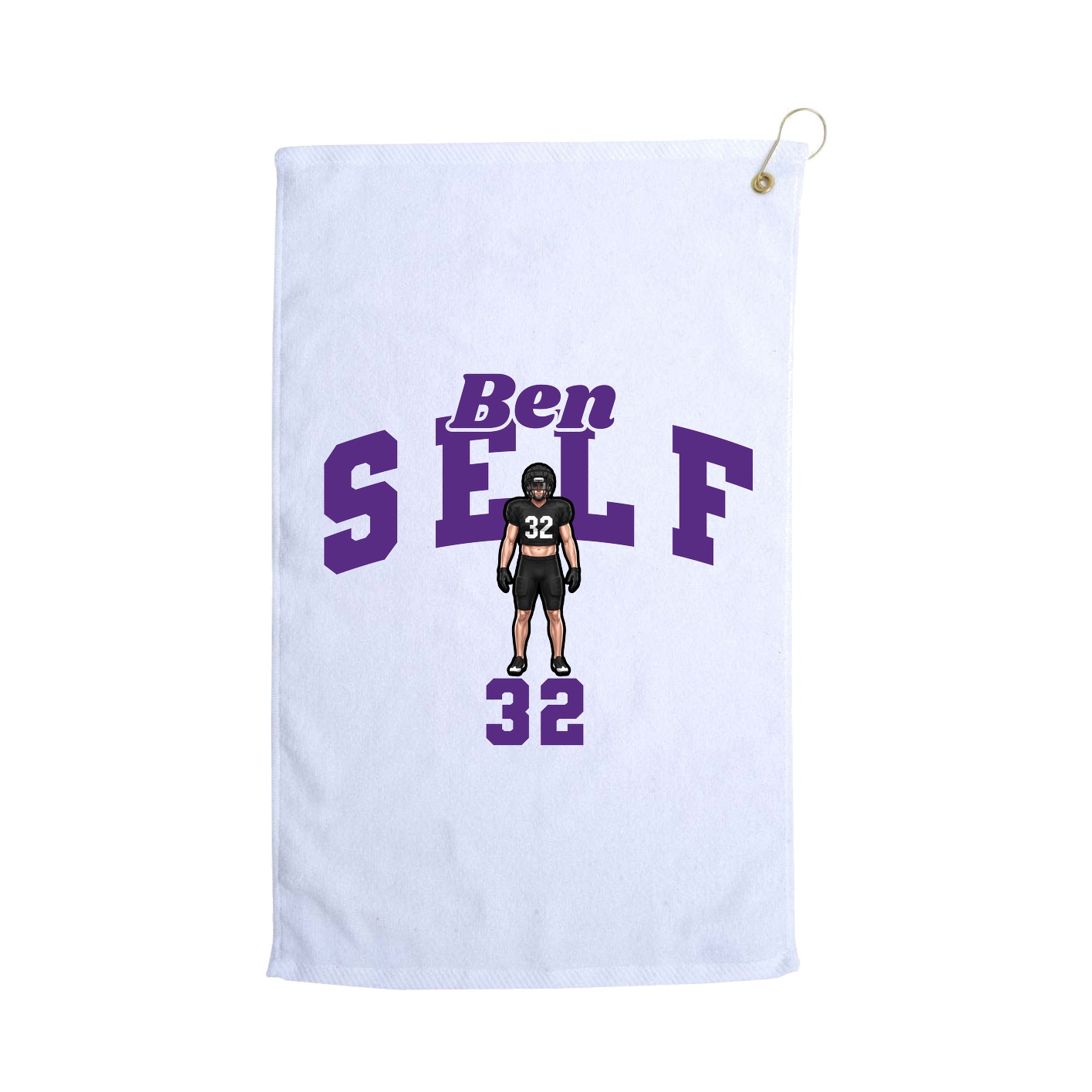 Golf Towel — Signature Arch in White