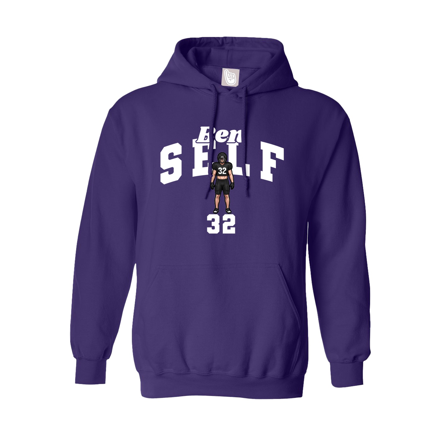 Hoodie — Signature Arch in Purple