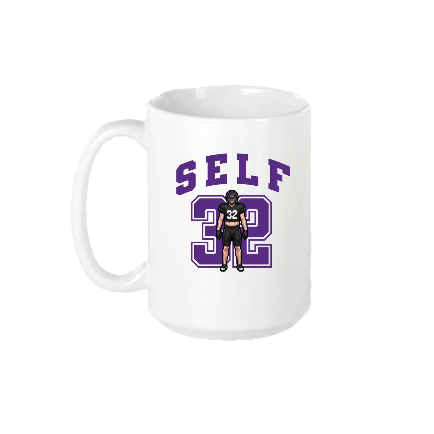 15oz Coffee Mug — Number in White