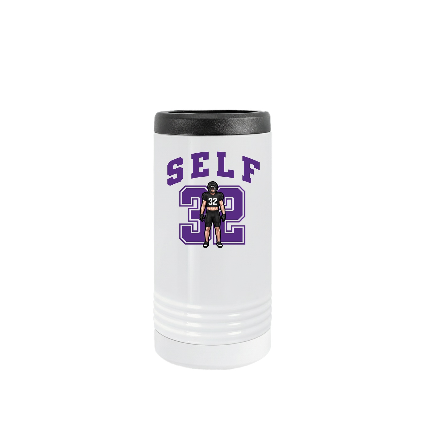 Slim Beverage Holder — Number in White