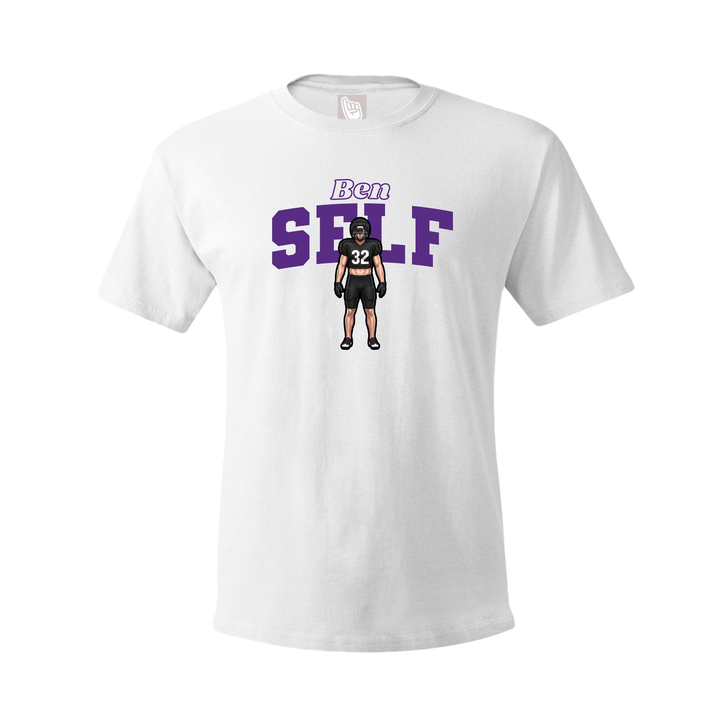 Youth Tee — Name Arch in White
