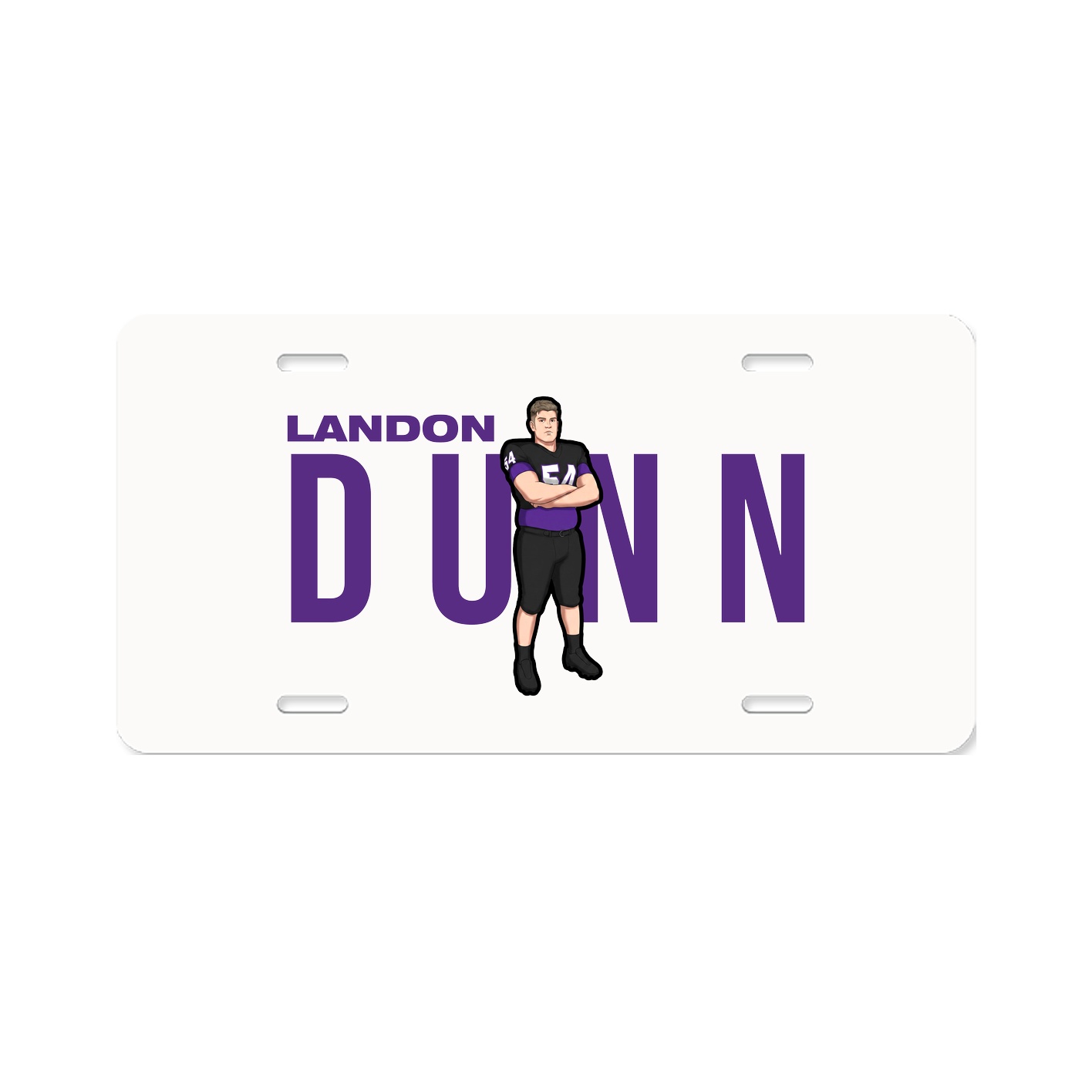 License Plate — Player Name in Classic