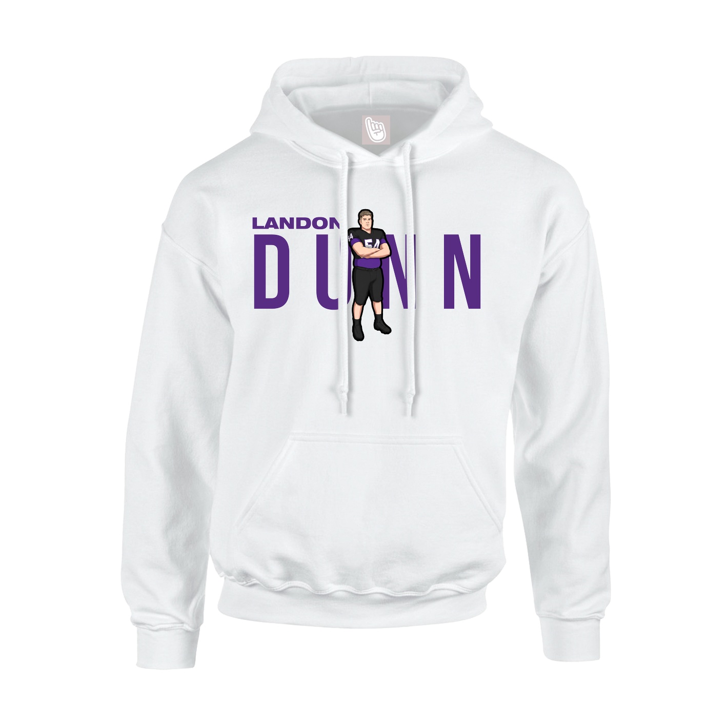 Youth Hoodie — Player Name in White