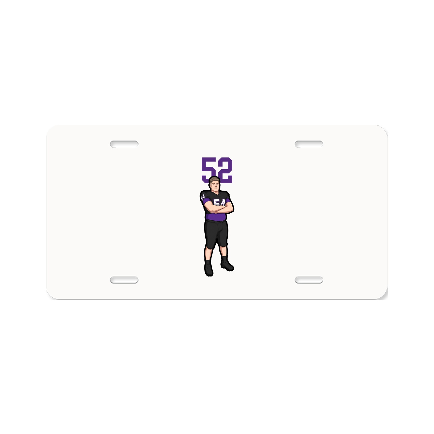 License Plate — Number Top in Classic