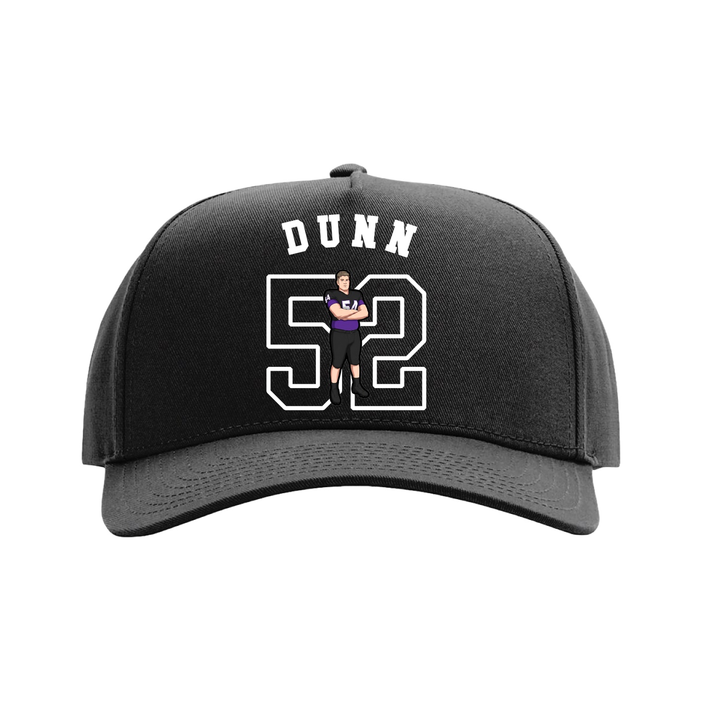 Full Fabric Five-Panel Champ Cap — Shirsey Arch in Black