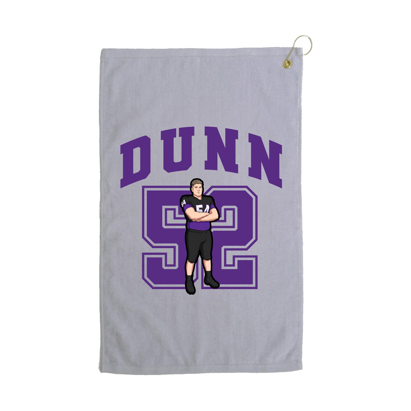 Golf Towel — Number in Grey