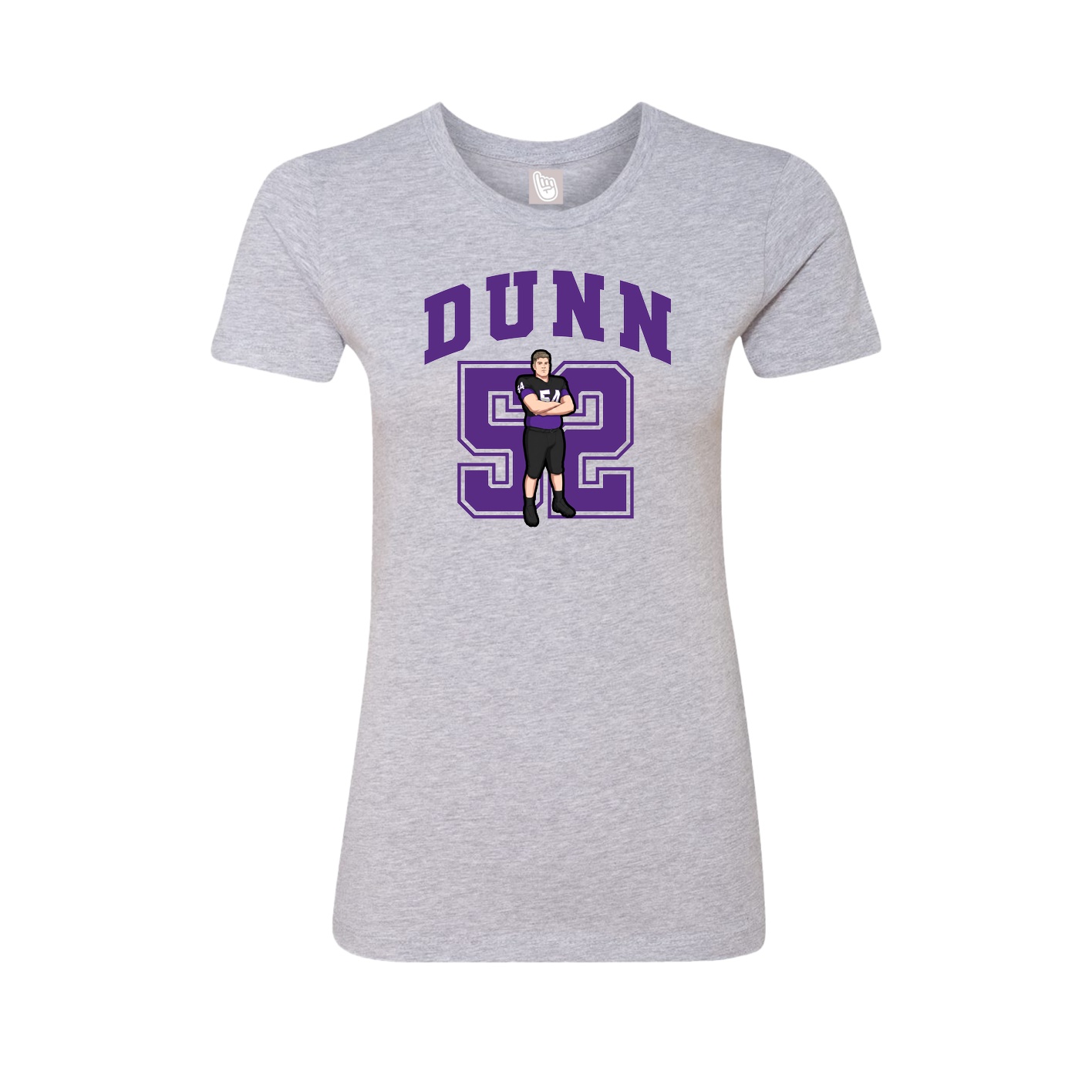 Fitted Women's Tee — Number in Grey