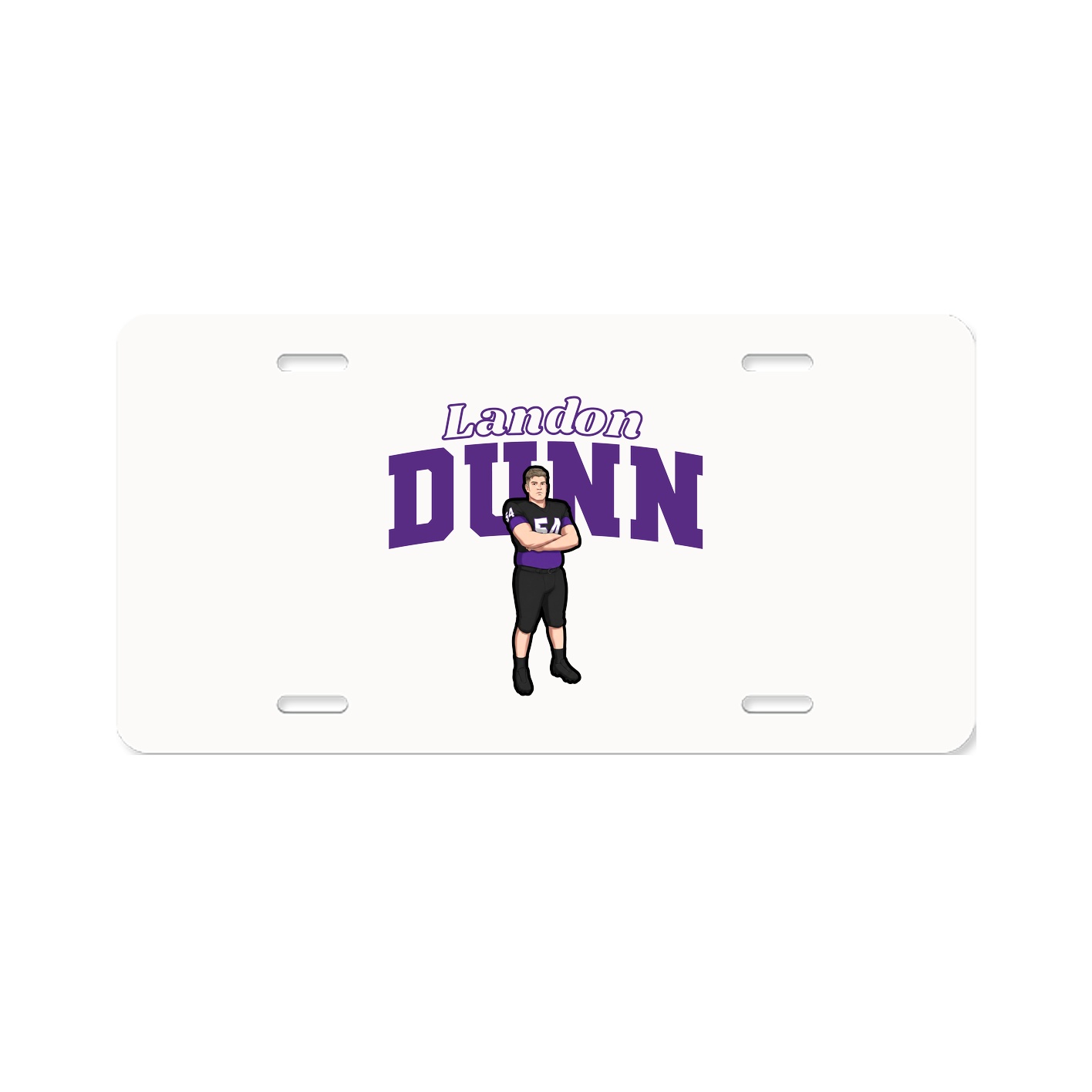 License Plate — Name Arch in Classic