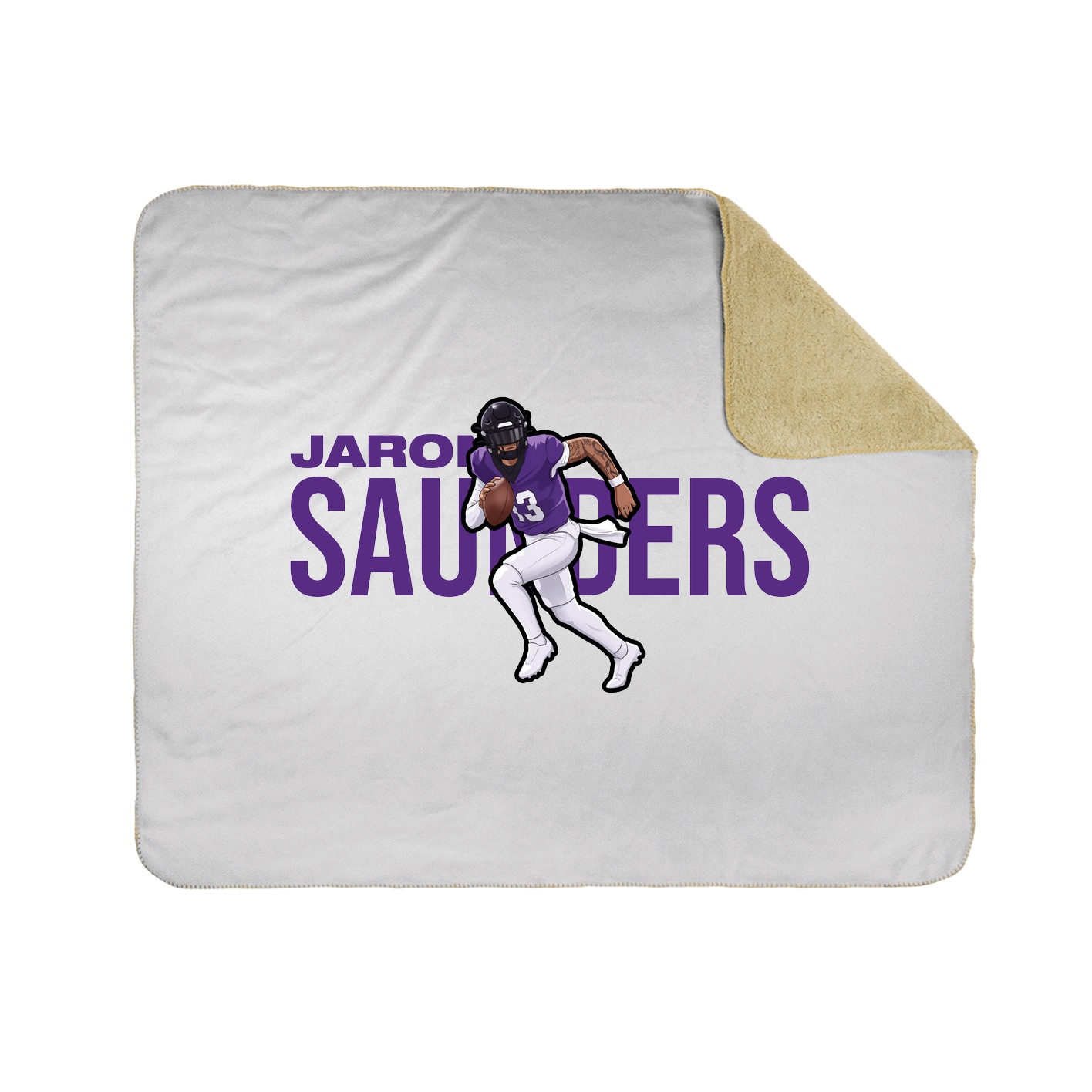 Throw Blanket — Player Name in White