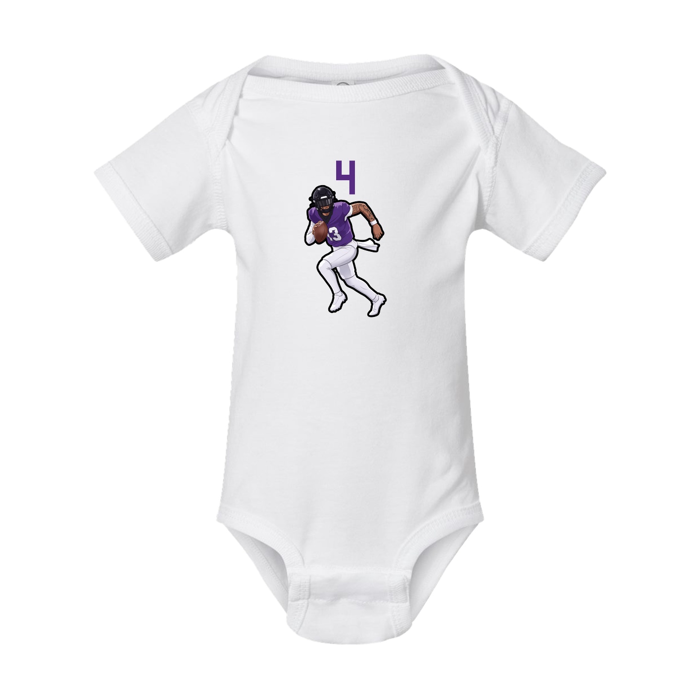 Baby Onesie — Number Top in White