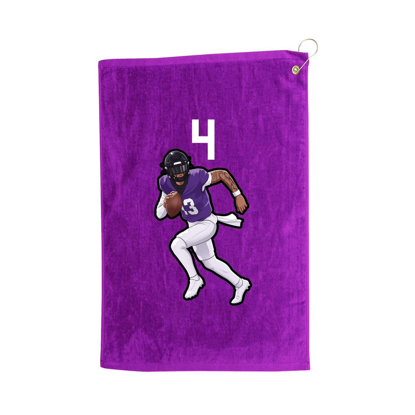 Golf Towel — Number Top in Purple