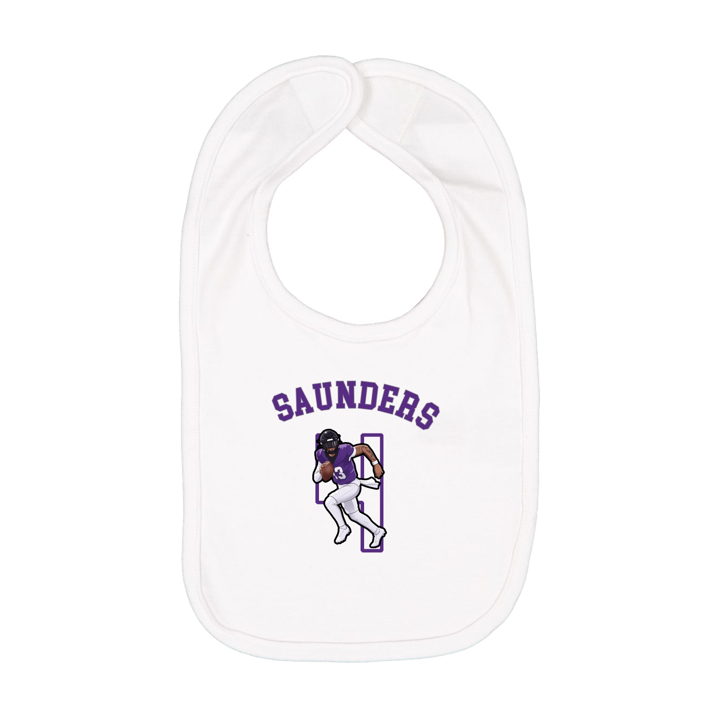 Infant Bib — Shirsey Arch in White