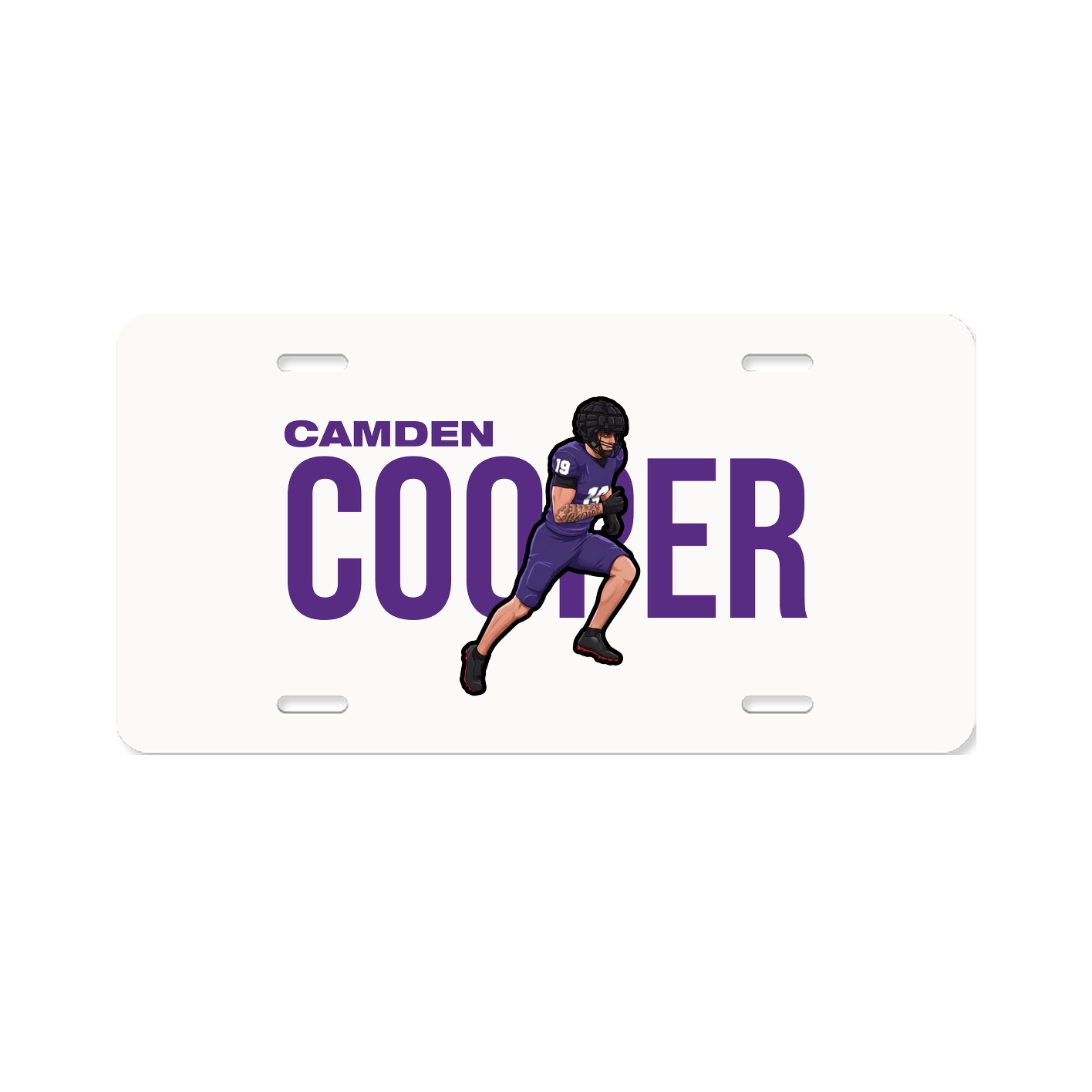 License Plate — Player Name in Classic
