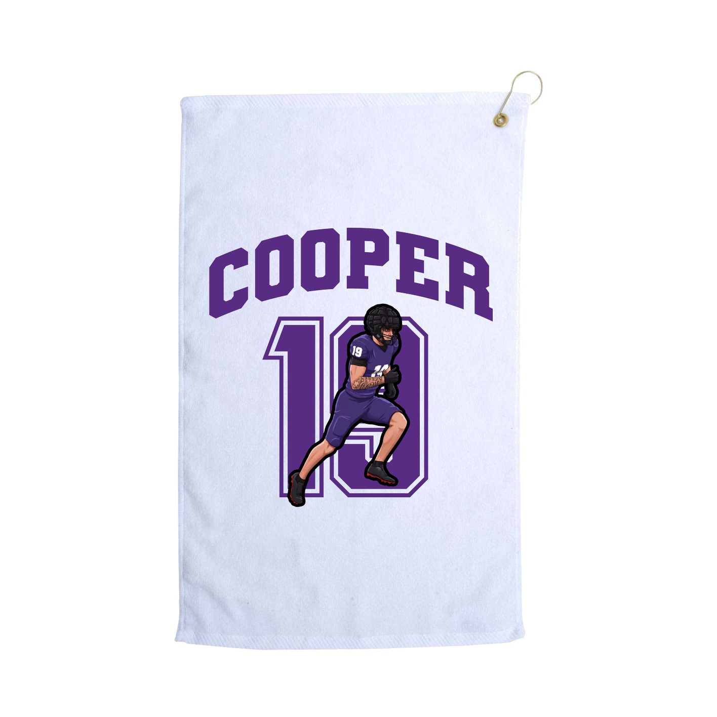 Golf Towel — Number in White