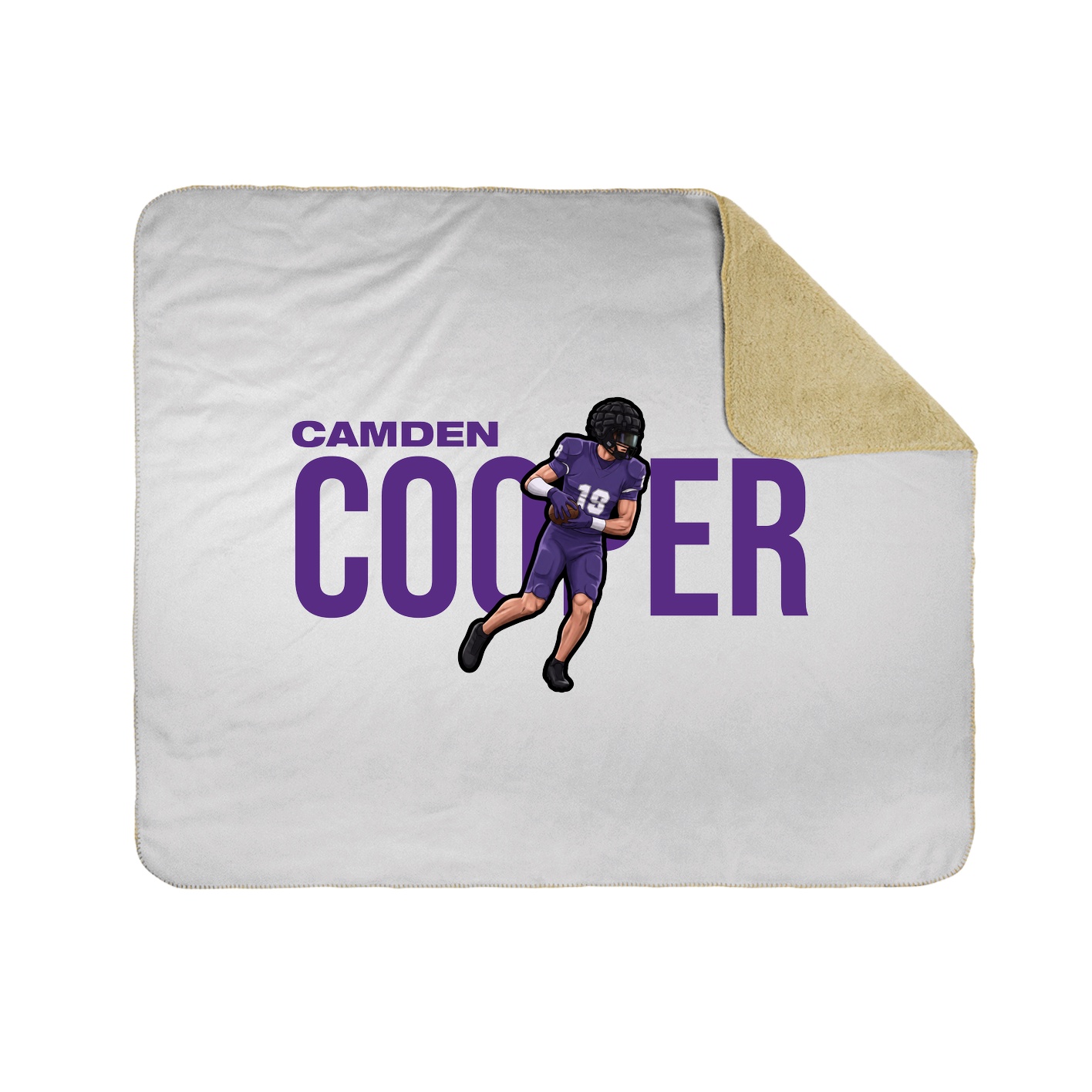 Throw Blanket — Player Name in White