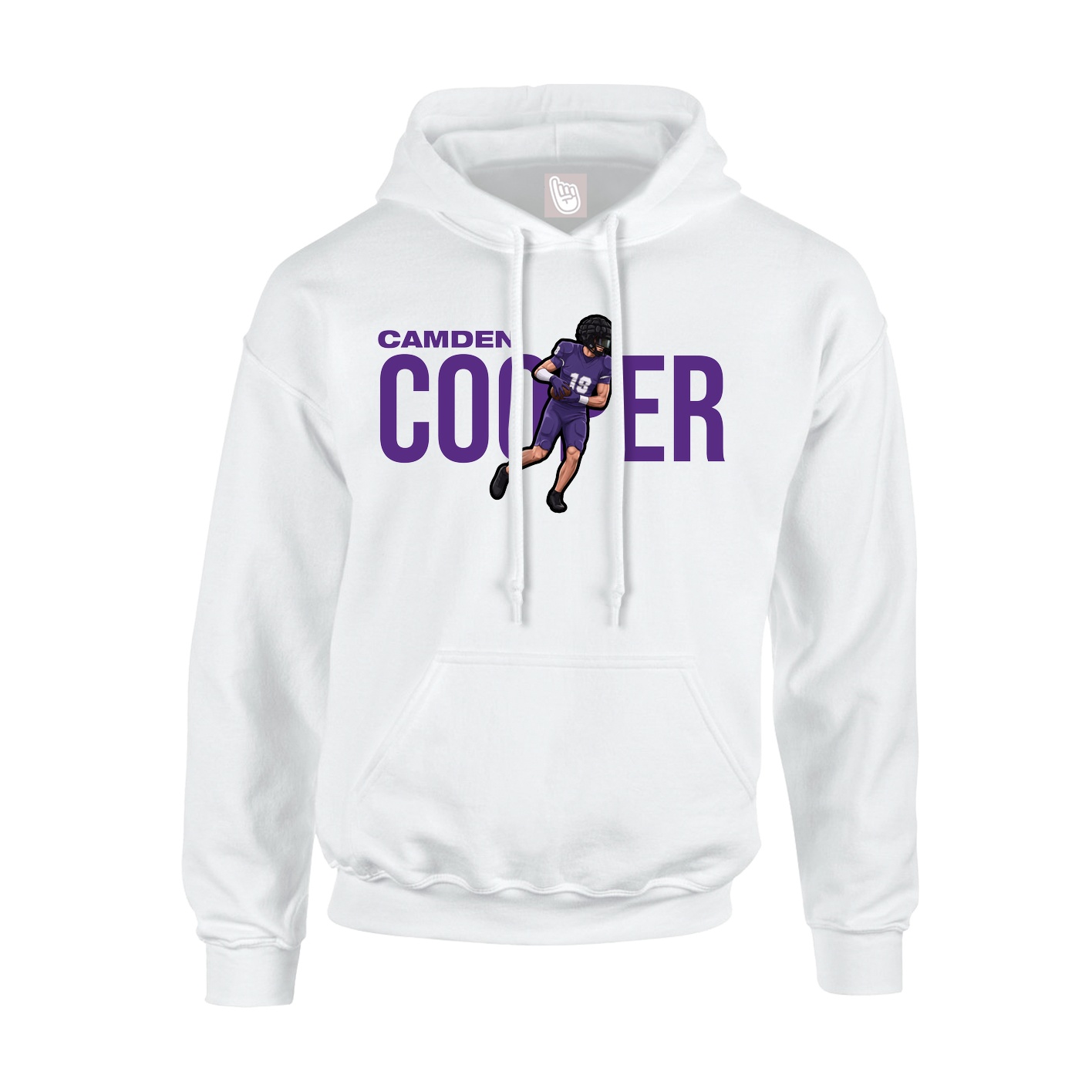 Youth Hoodie — Player Name in White