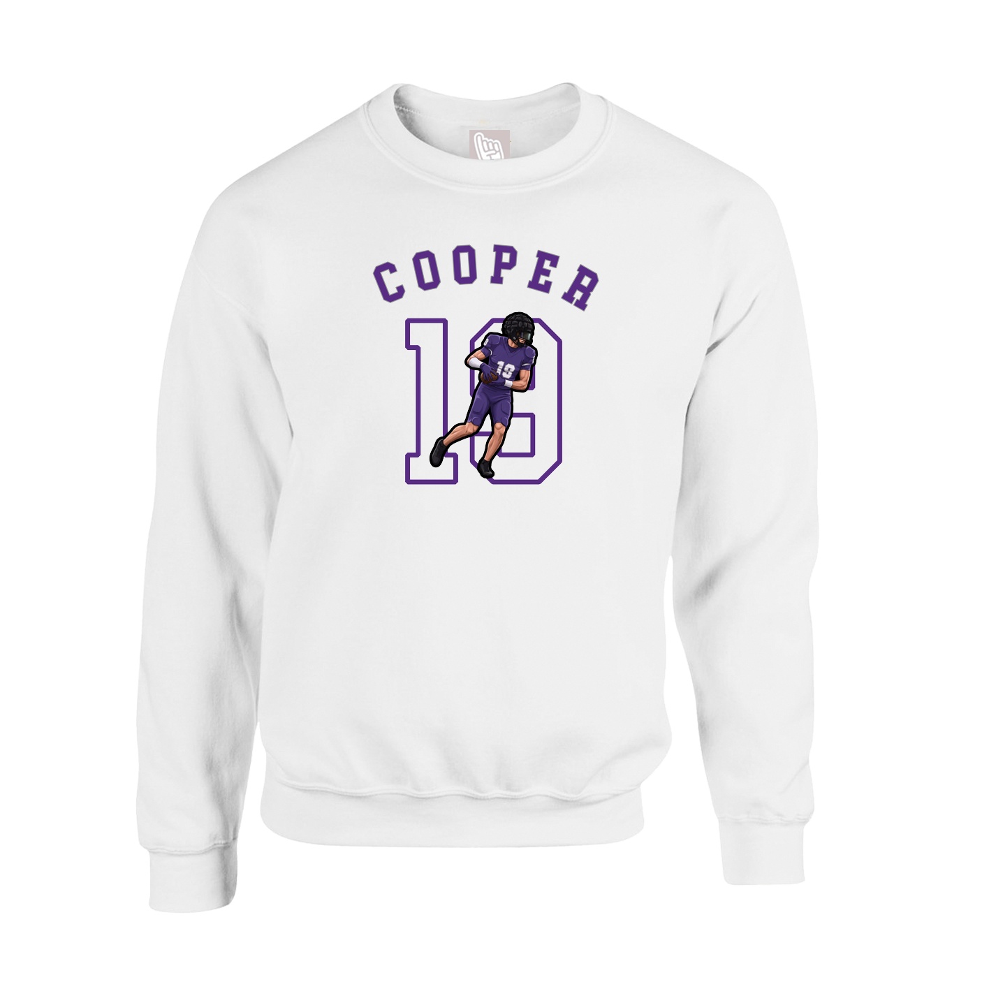 Fleece Crew — Shirsey Arch in White
