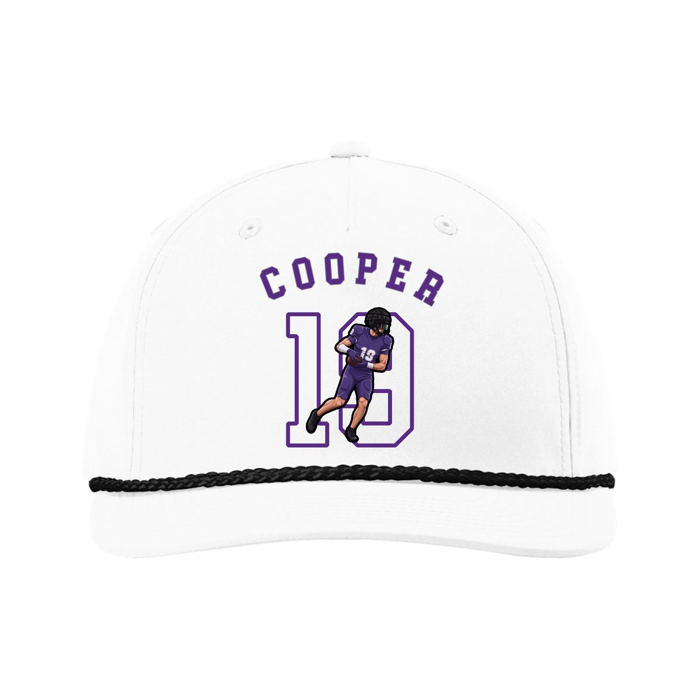 Five-Panel Classic Rope Cap — Shirsey Arch in White