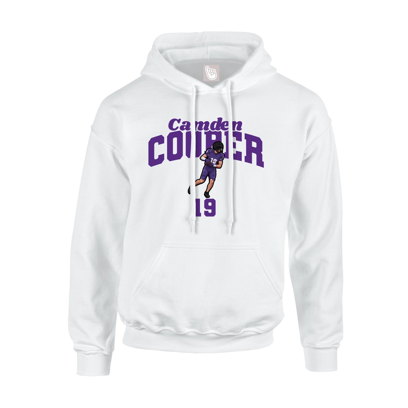 Hoodie — Signature Arch in White