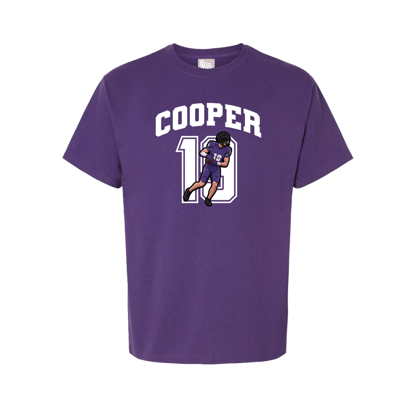 Youth Tee — Number in Purple