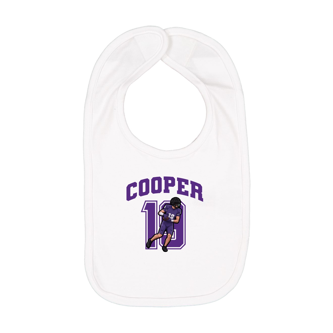 Infant Bib — Number in White