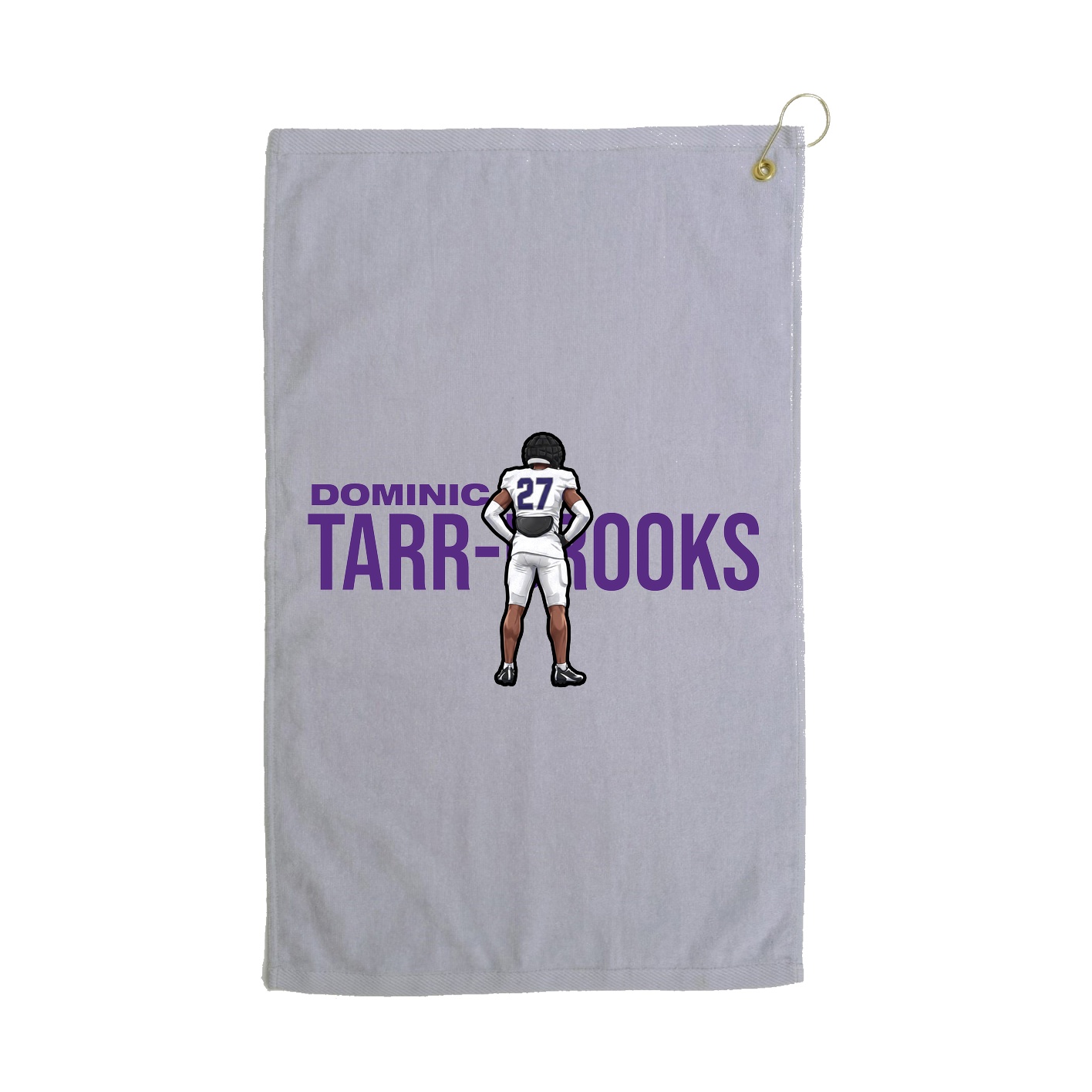 Golf Towel — Player Name in Grey