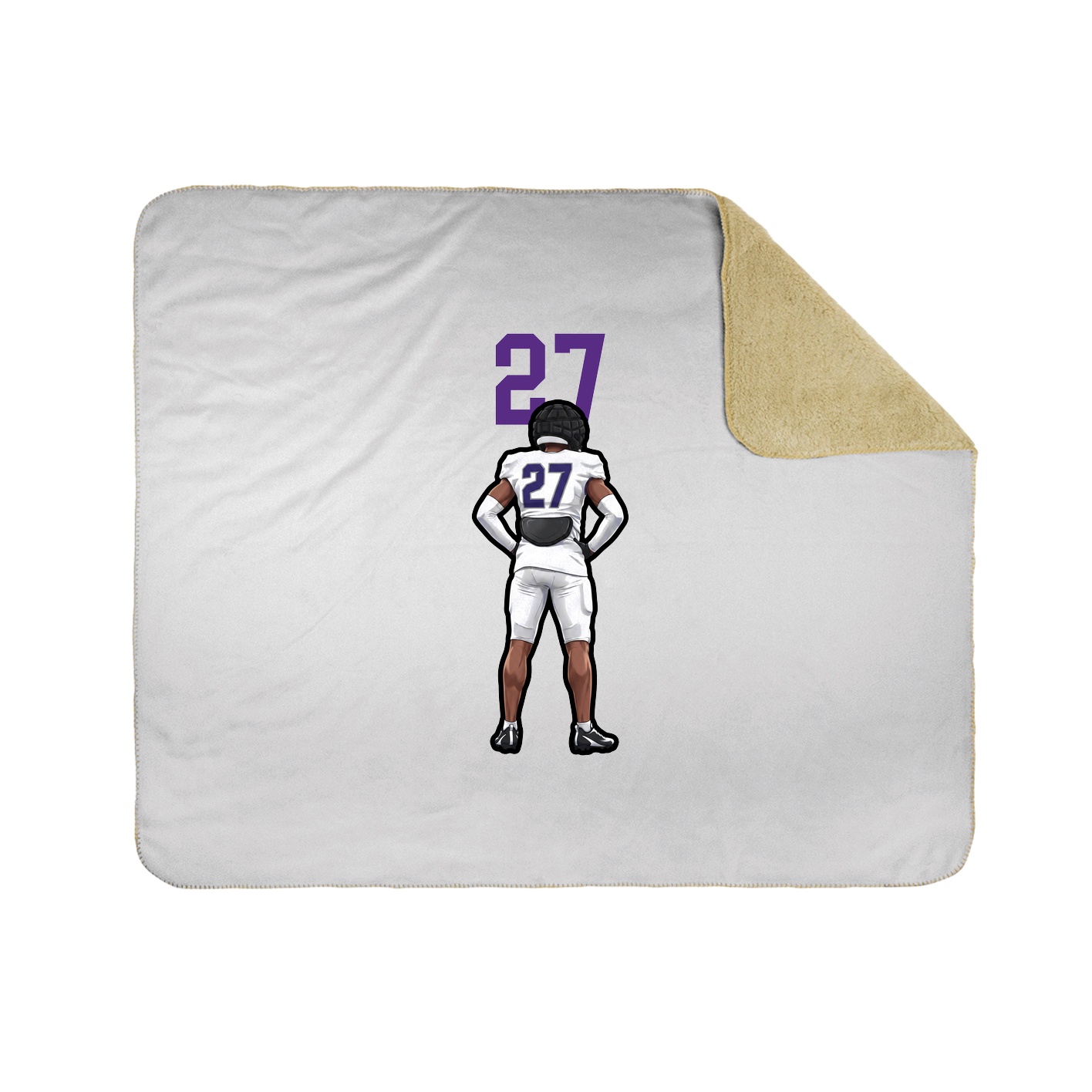 Throw Blanket — Number Top in White