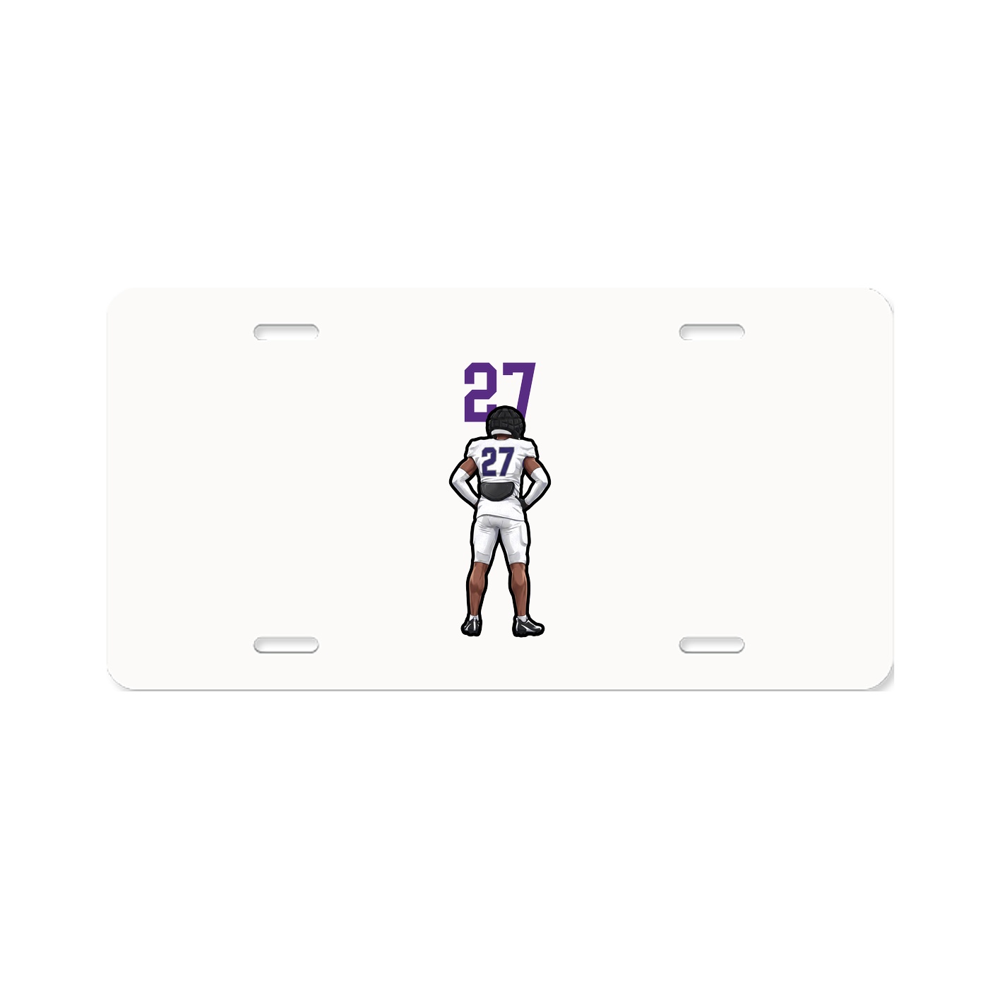 License Plate — Number Top in Classic