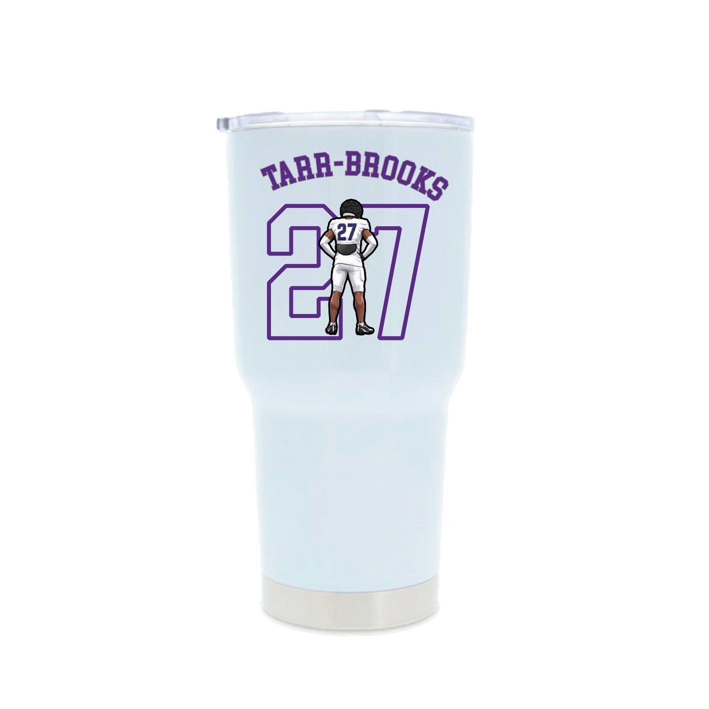 30oz Stainless Steel Tumbler — Shirsey Arch in White
