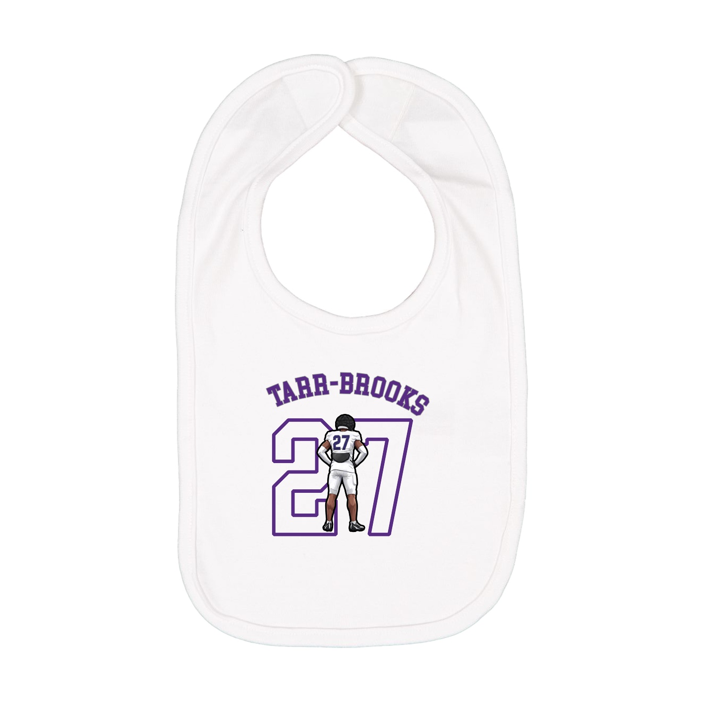 Infant Bib — Shirsey Arch in White