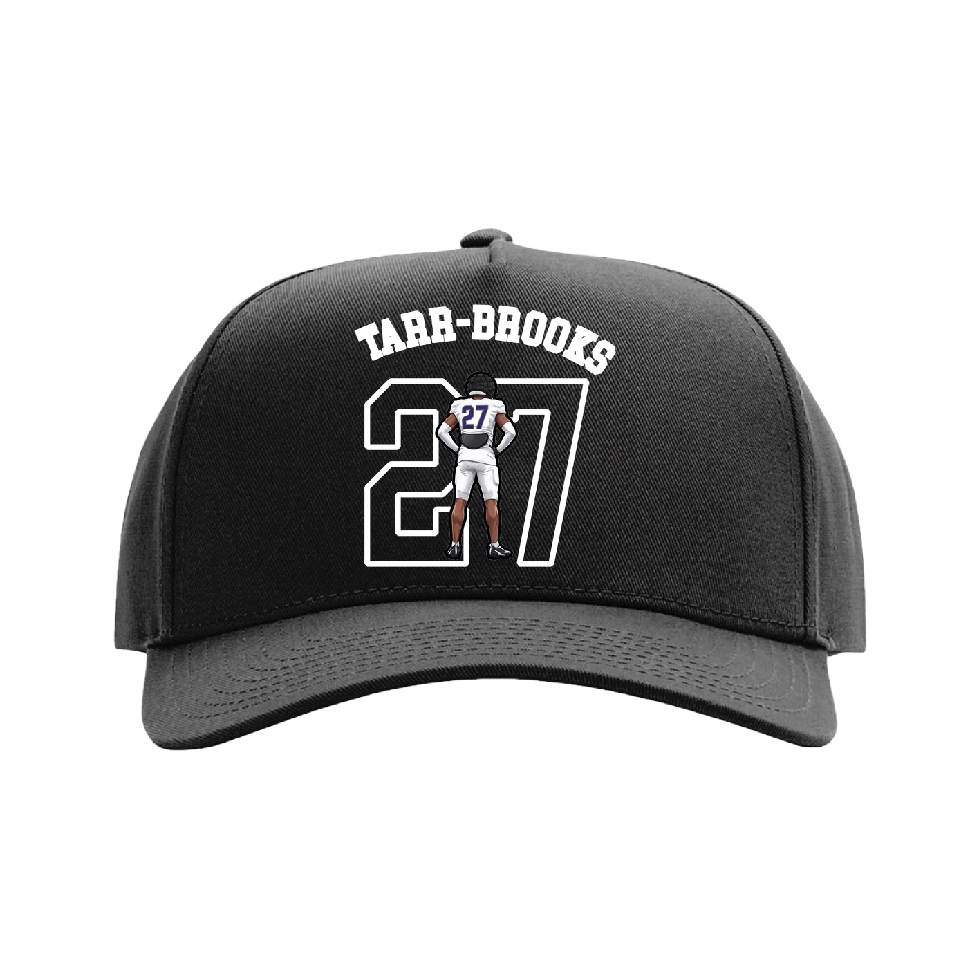Full Fabric Five-Panel Champ Cap — Shirsey Arch in Black
