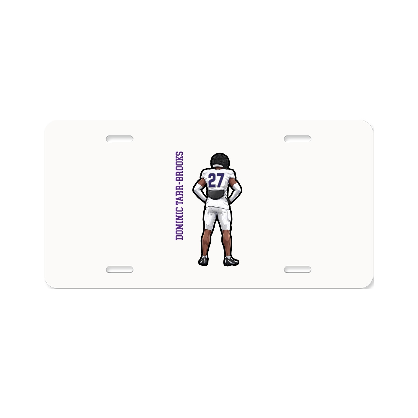 License Plate — Name Vertical in Classic