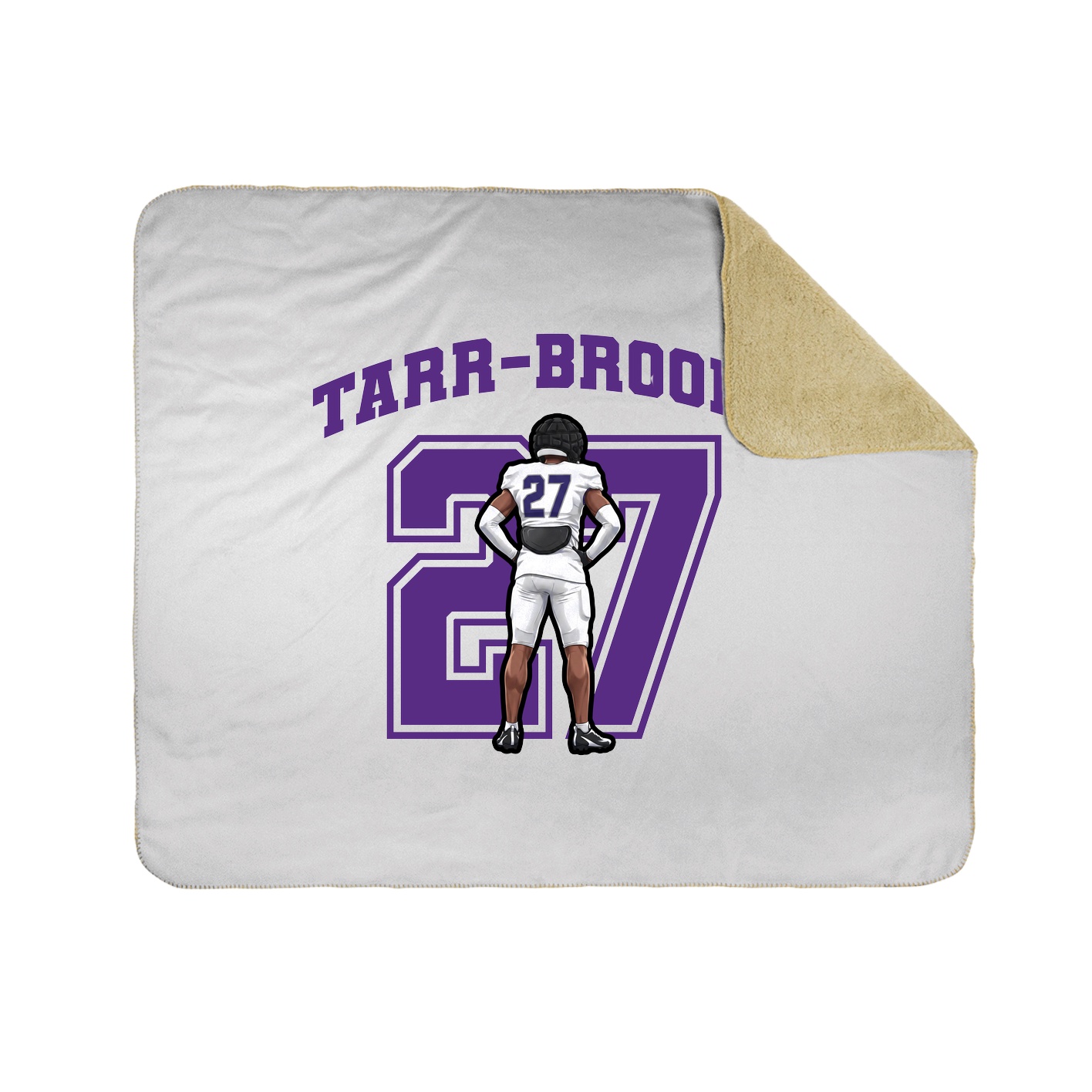 Throw Blanket — Number in White