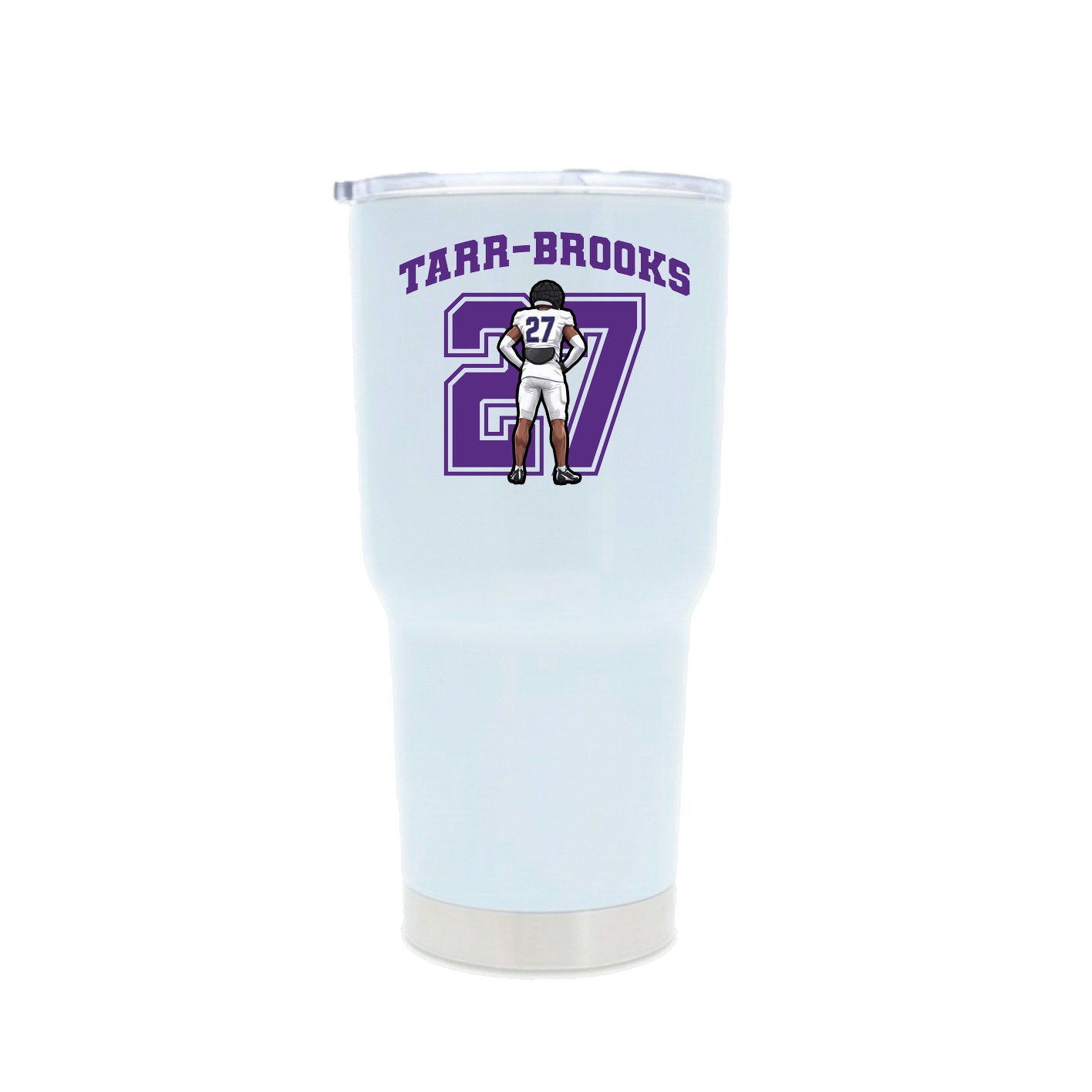 30oz Stainless Steel Tumbler — Number in White