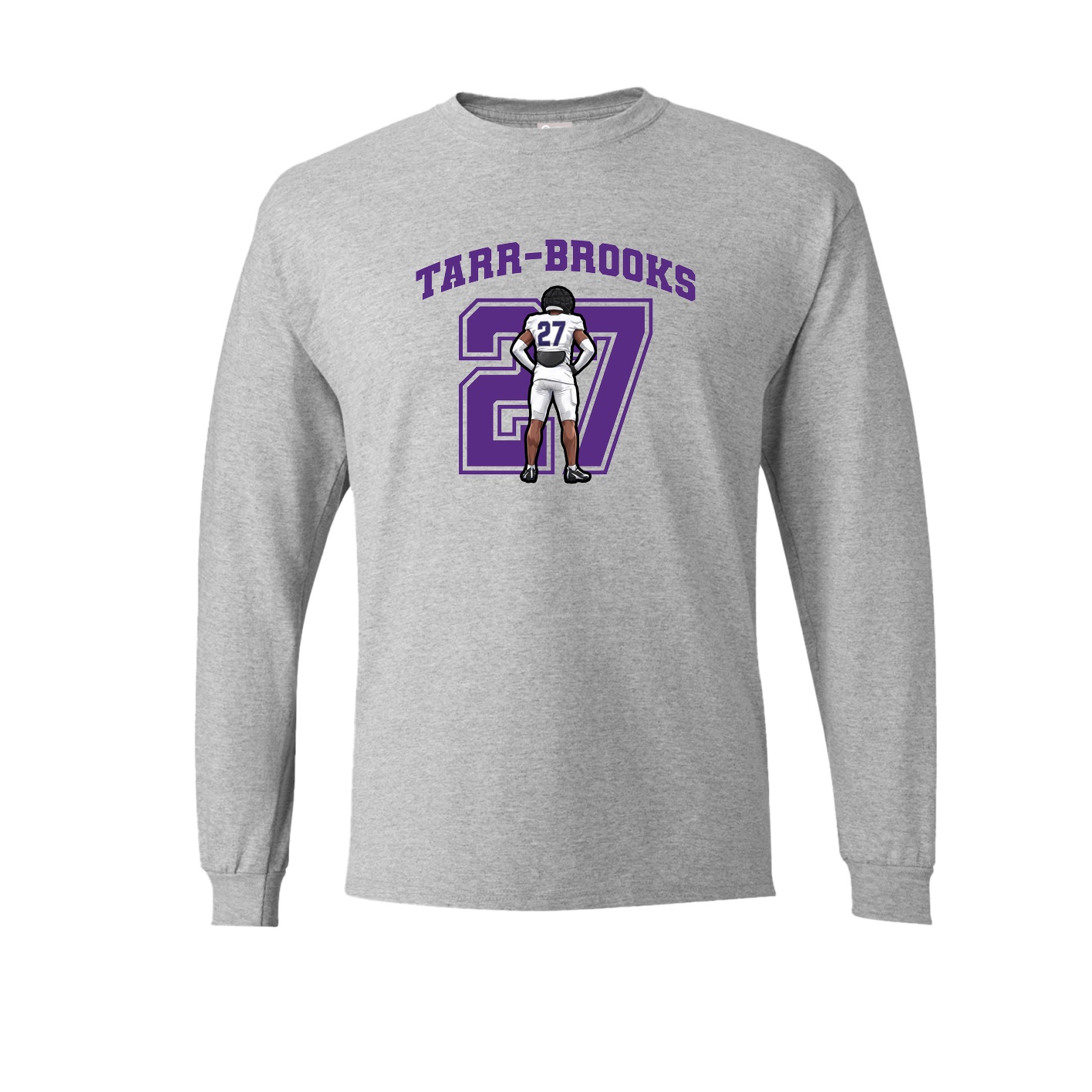 Long Sleeve Tee — Number in Grey