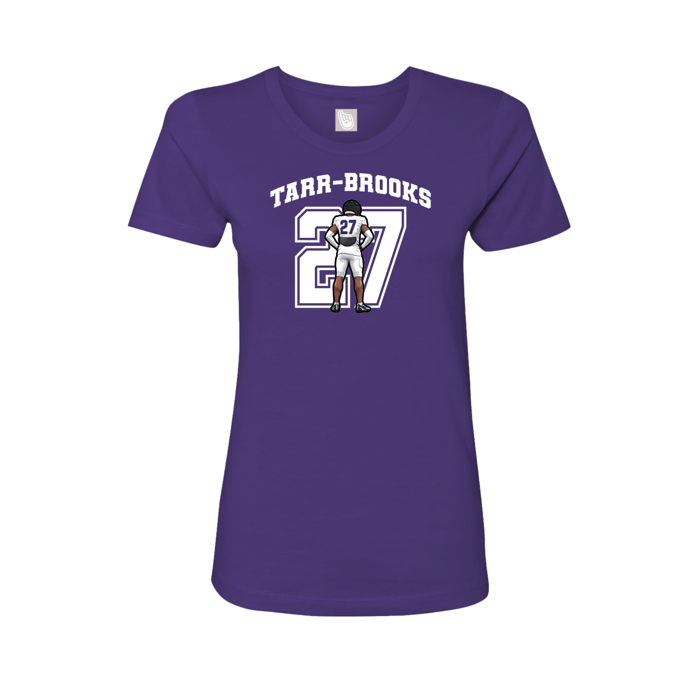 Fitted Women's Tee — Number in Purple