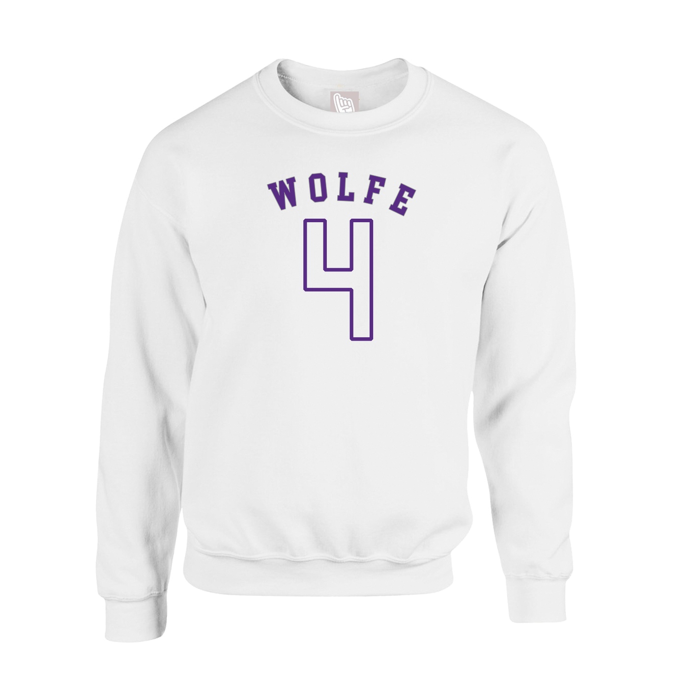 Fleece Crew — Shirsey Arch in White