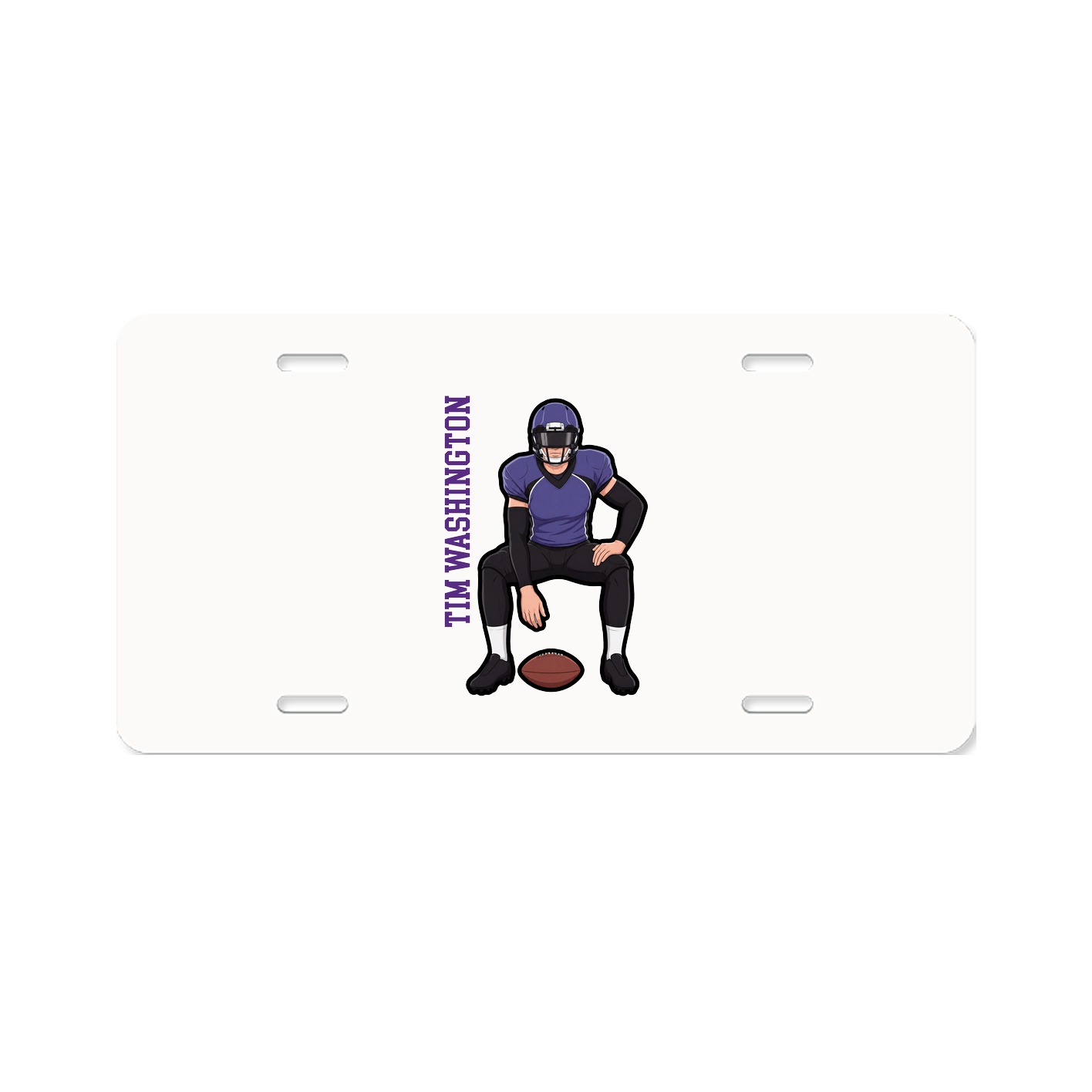 License Plate — Name Vertical in Classic