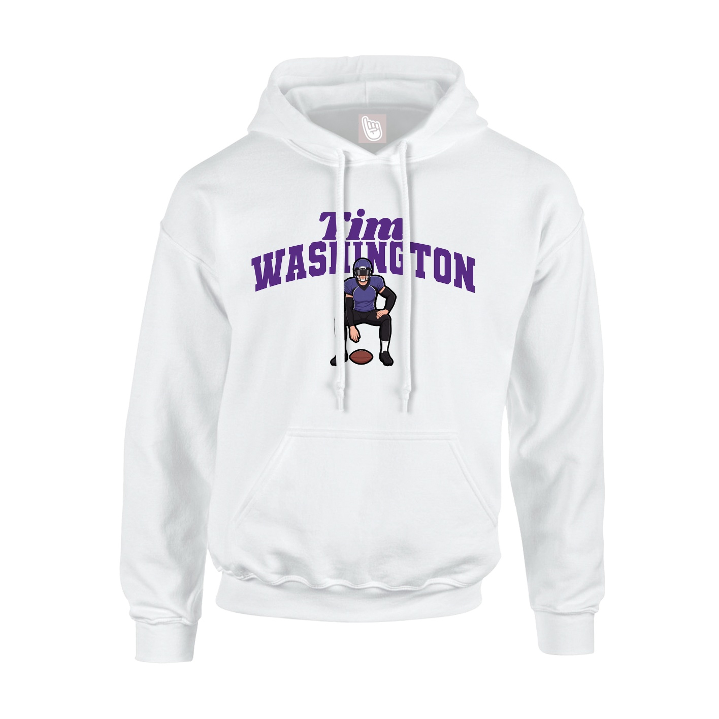 Hoodie — Signature Arch in White