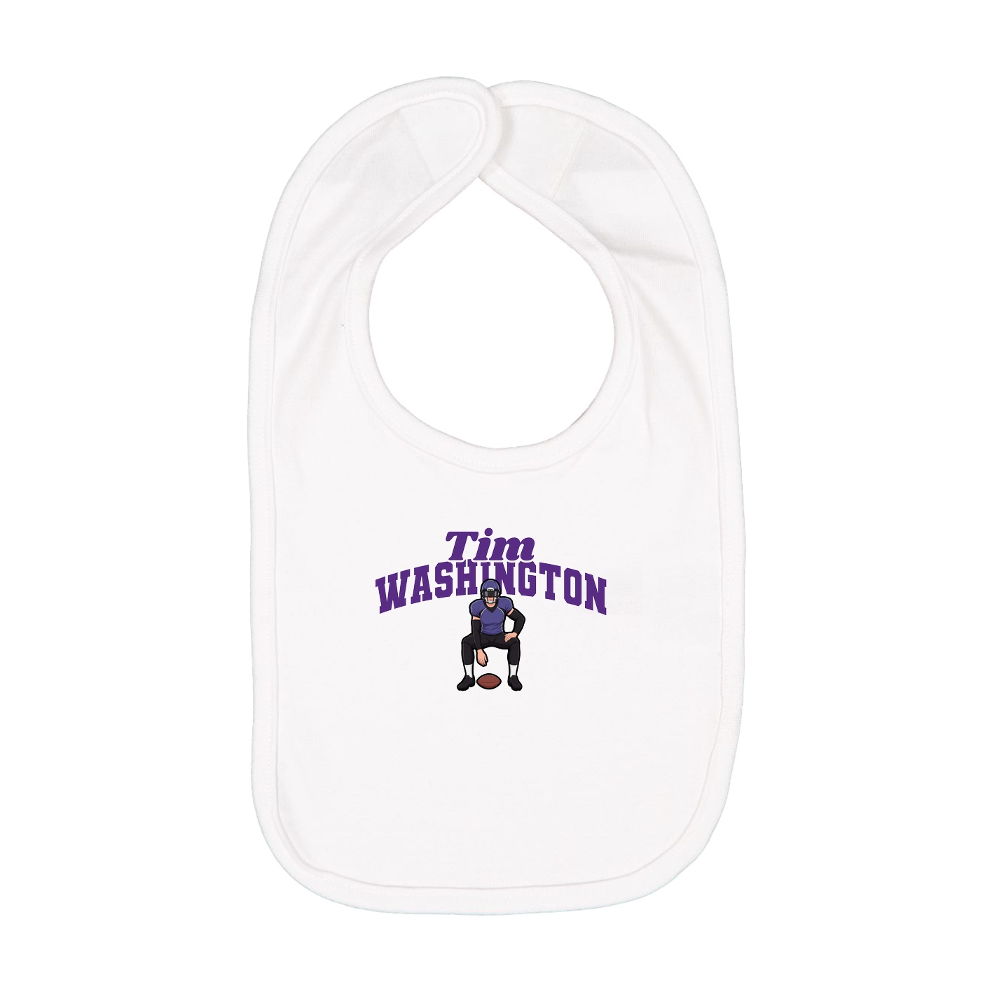 Infant Bib — Signature Arch in White