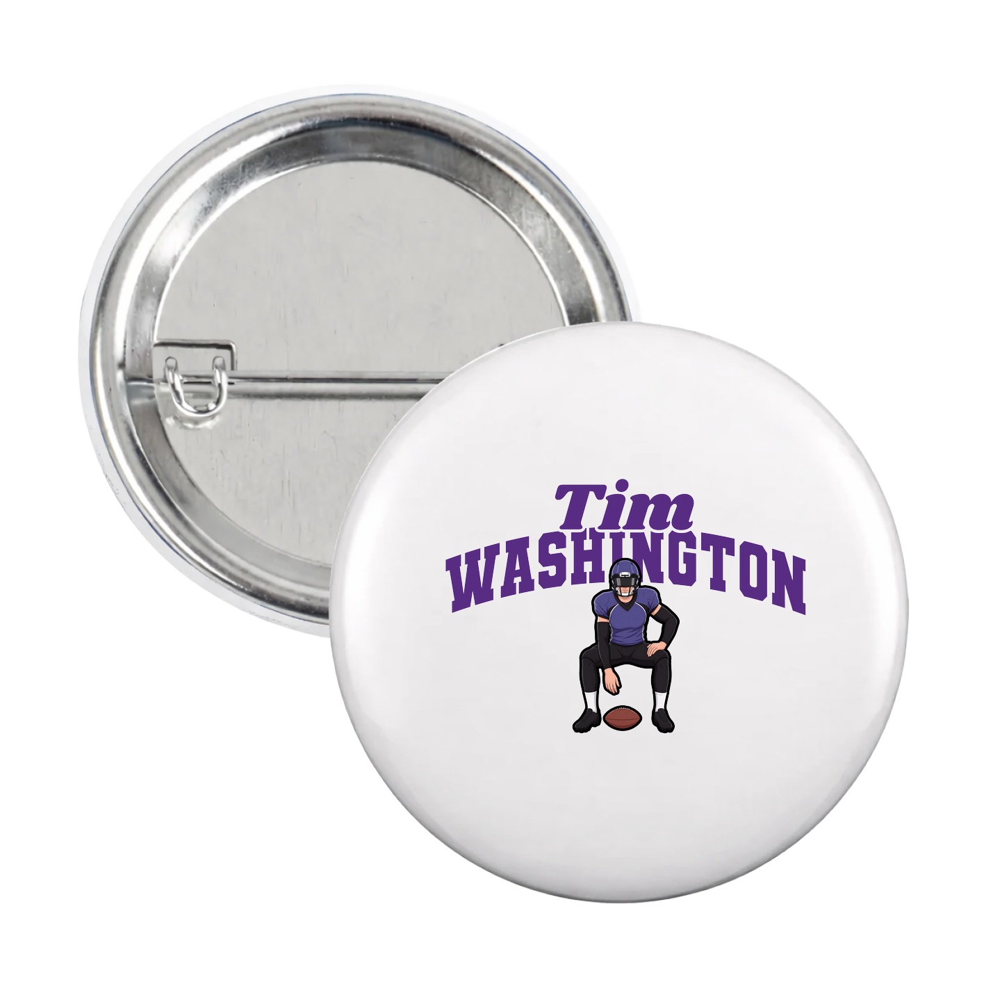 Game Day Button — Signature Arch in White