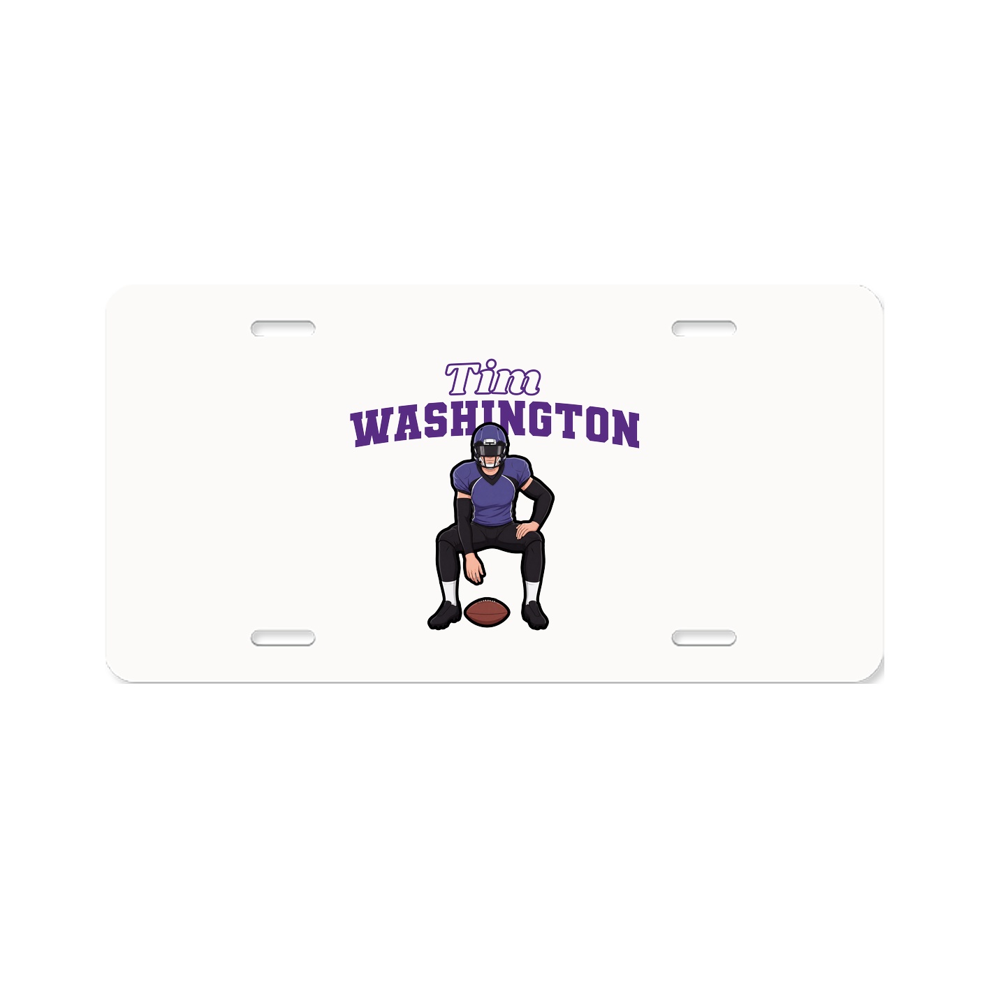 License Plate — Name Arch in Classic
