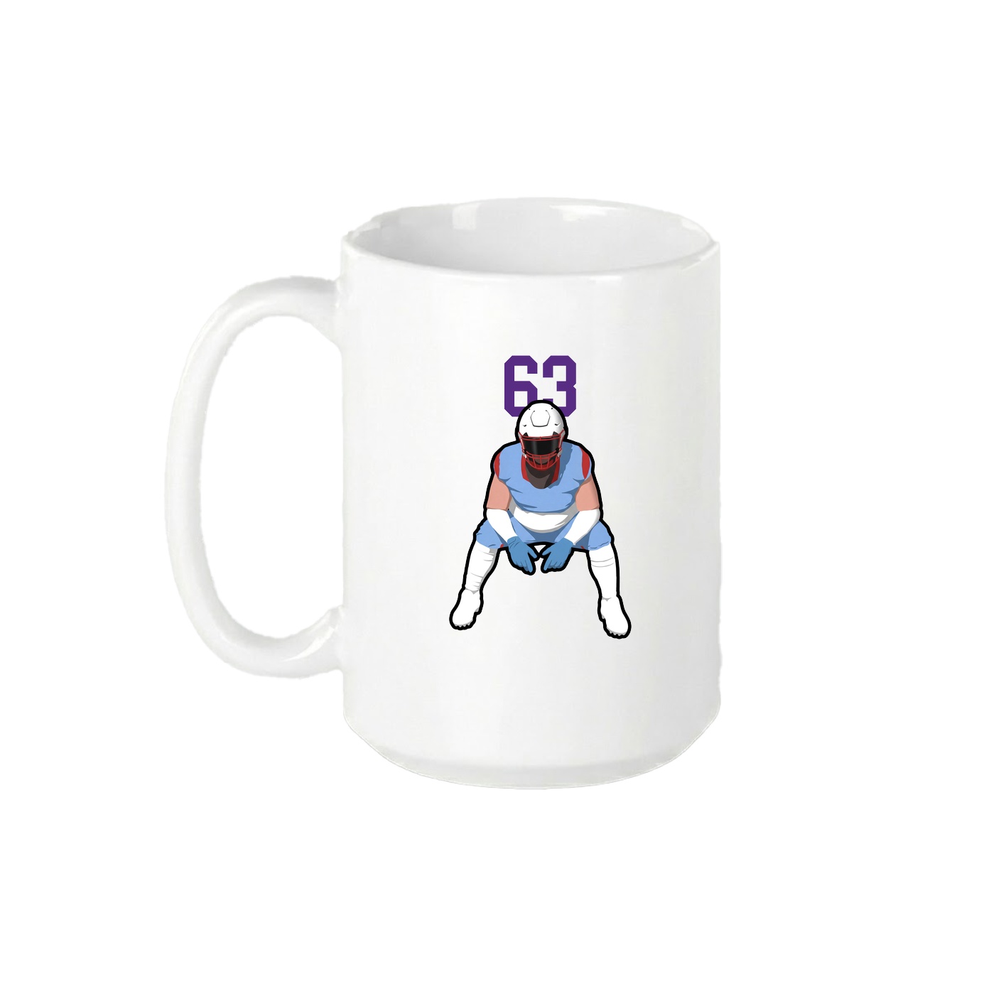 15oz Coffee Mug — Number Top in White